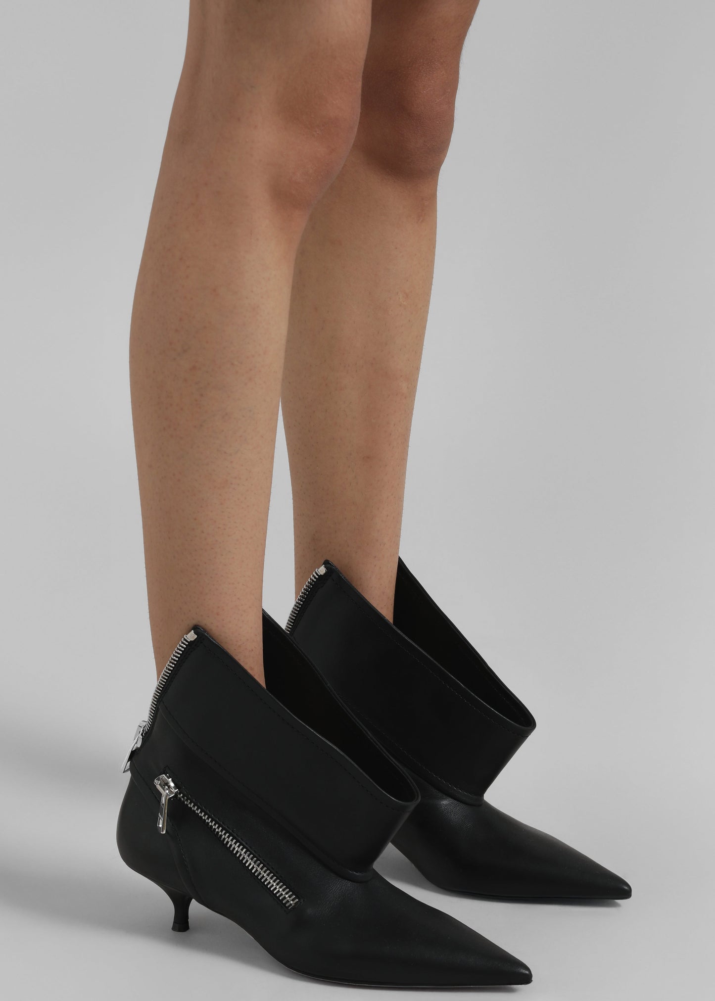 JW Anderson Kitten Heel Biker Boots - Black