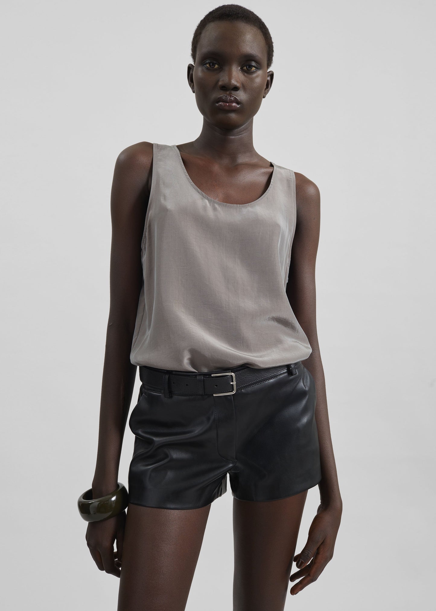 Kate Faux Leather Shorts - Black