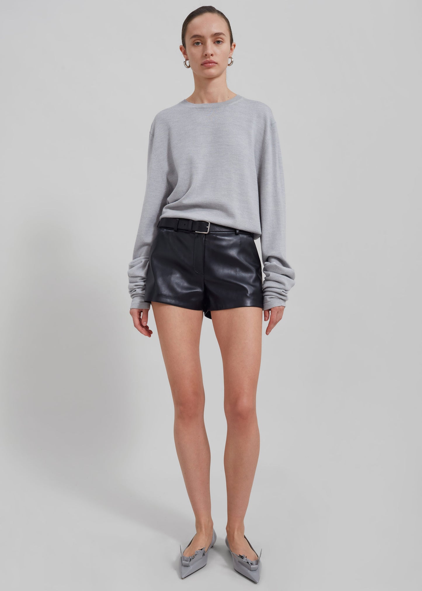 Kate Faux Leather Shorts - Black