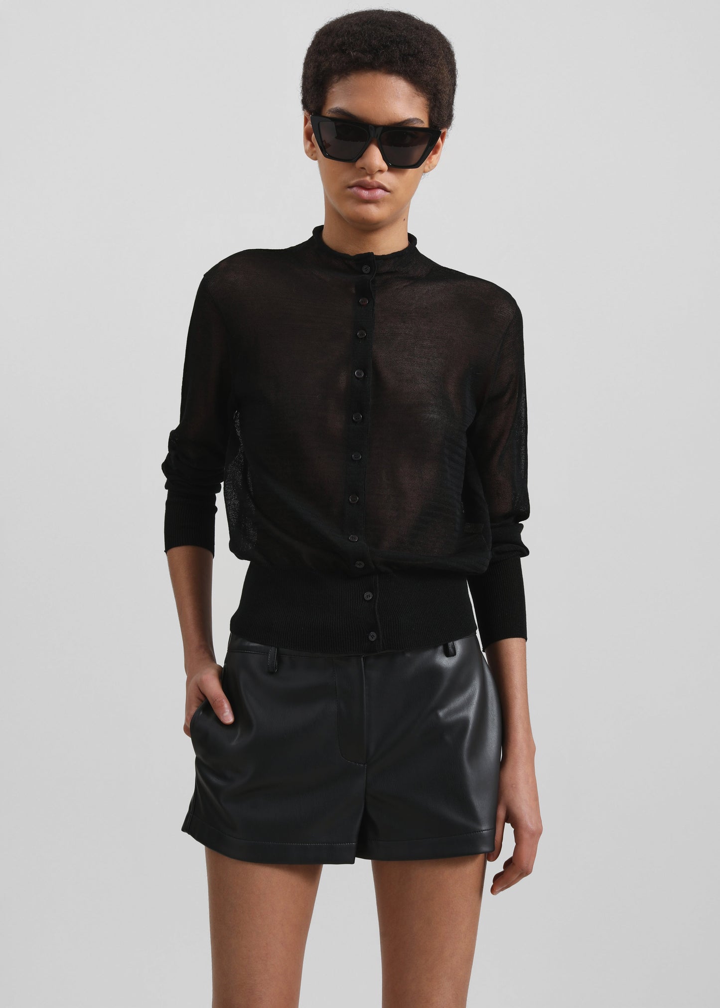 Kate Faux Leather Shorts - Black