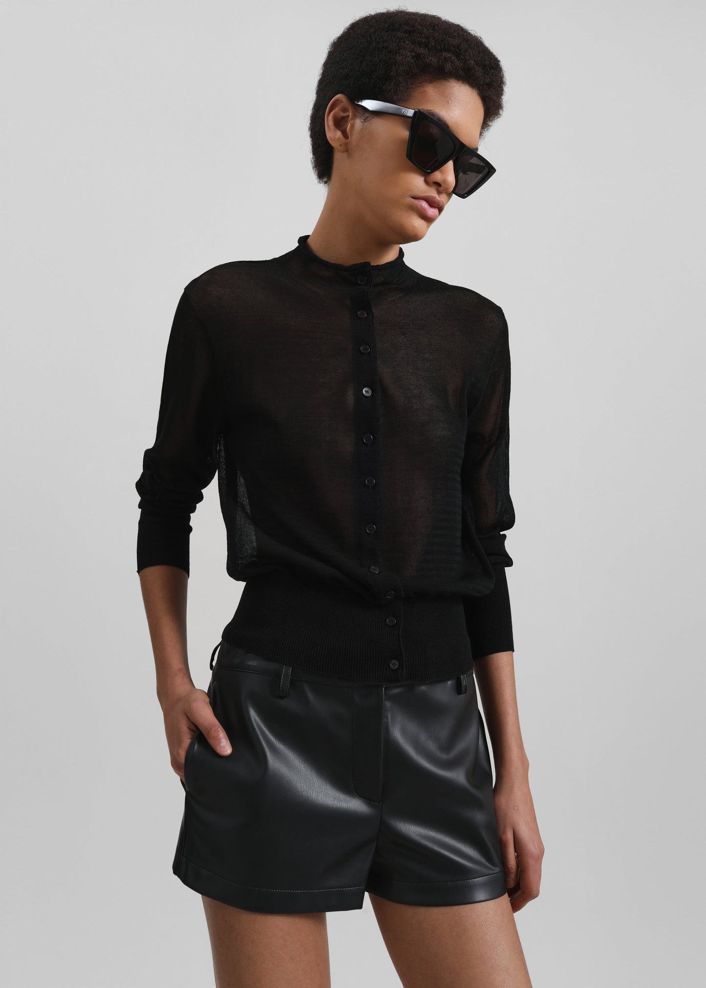 Kate Faux Leather Shorts - Black