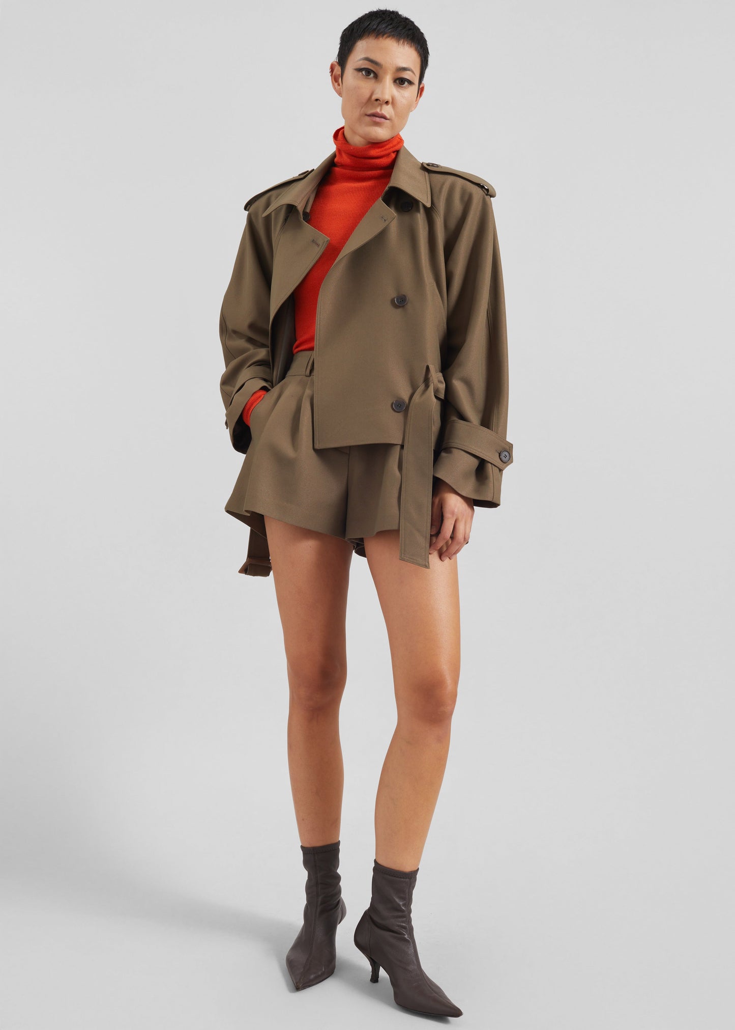 Kinsley Mini Shorts - Brown