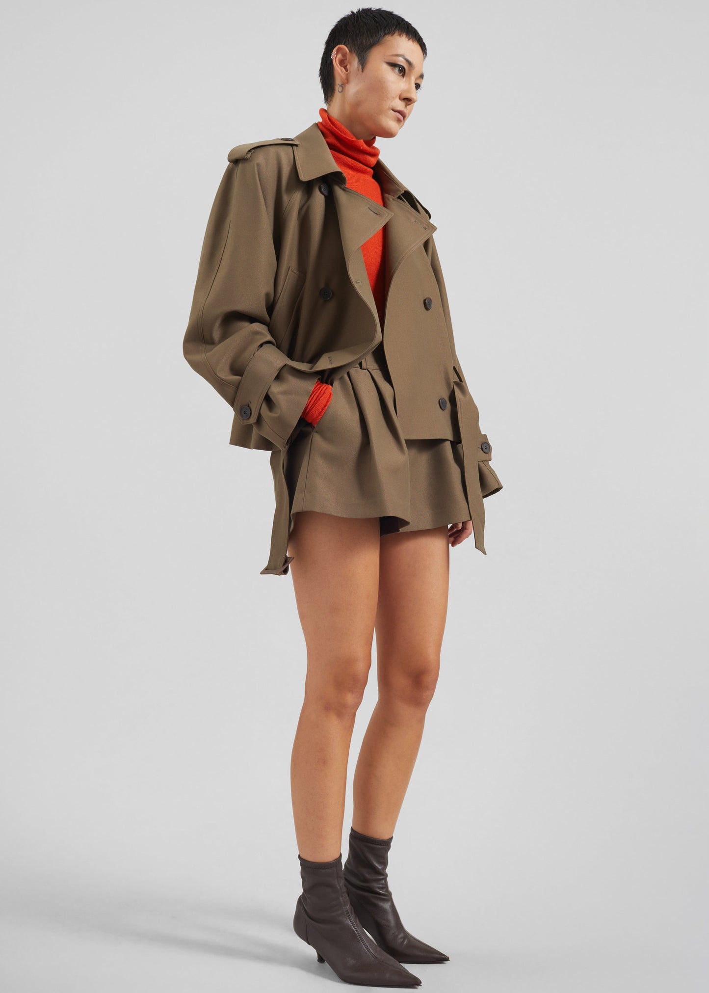 Kinsley Mini Shorts - Brown