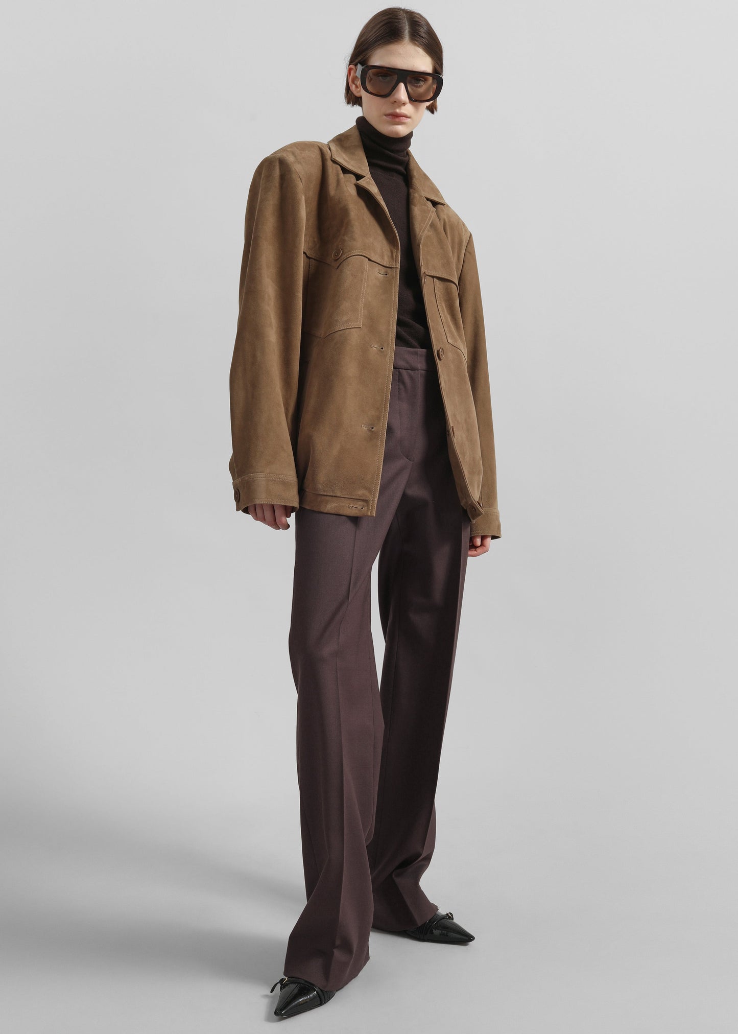 Lenora Straight Trousers - Brown
