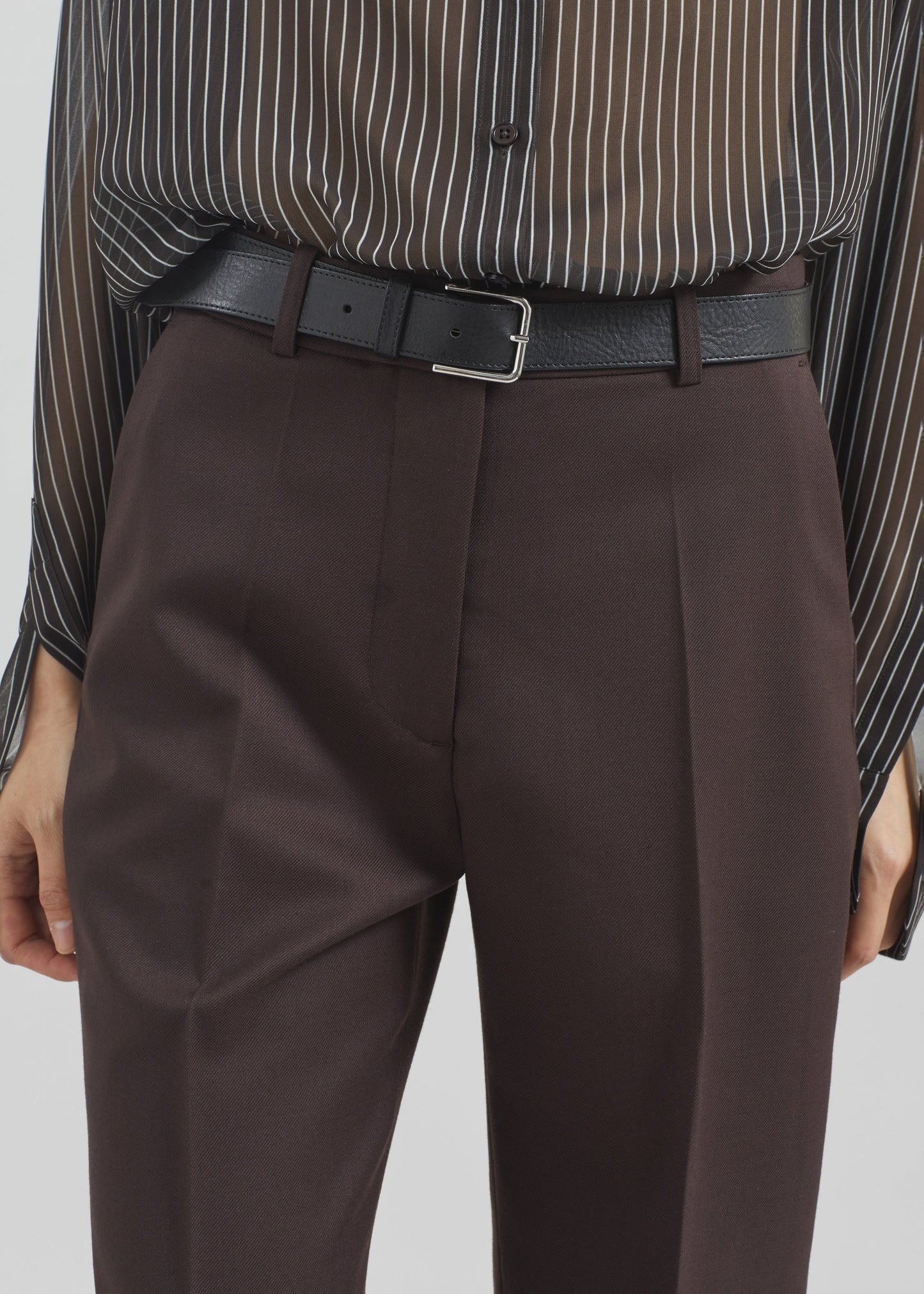 Lenora Straight Trousers - Brown