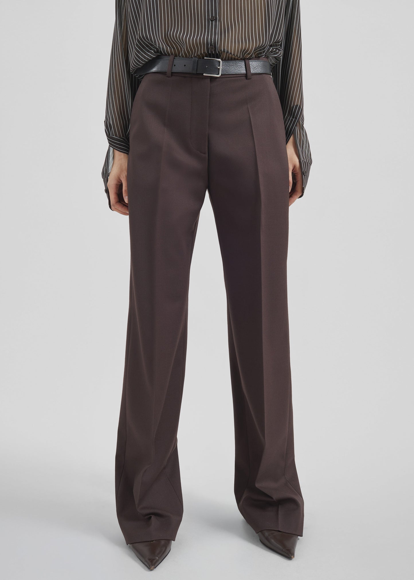 Lenora Straight Trousers - Brown