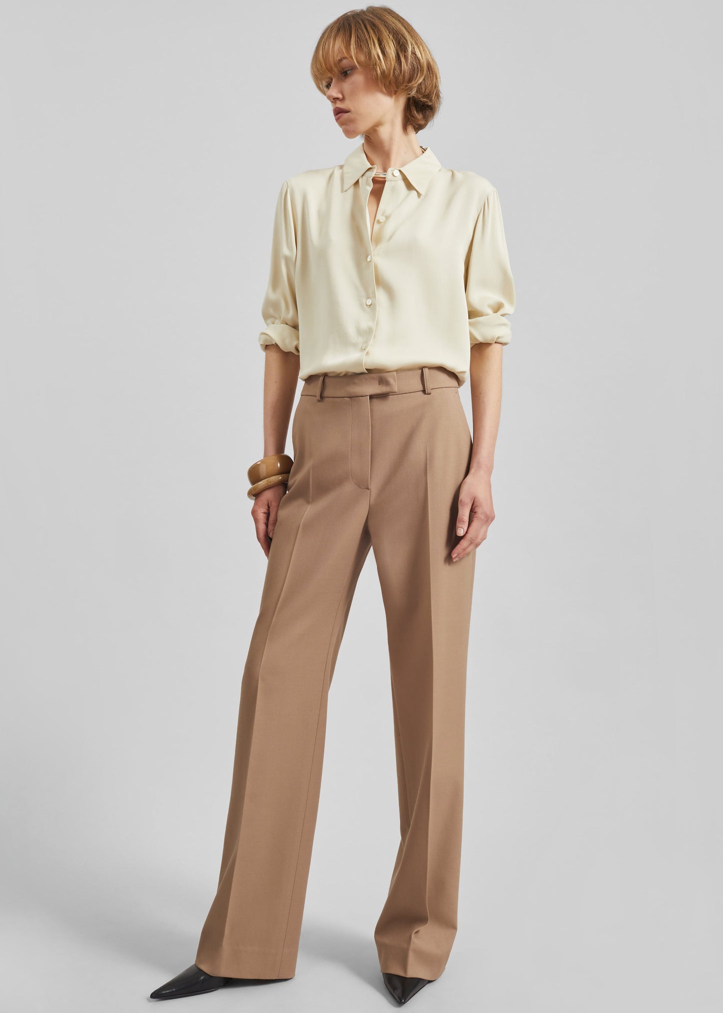 Lenora Straight Trousers - Camel