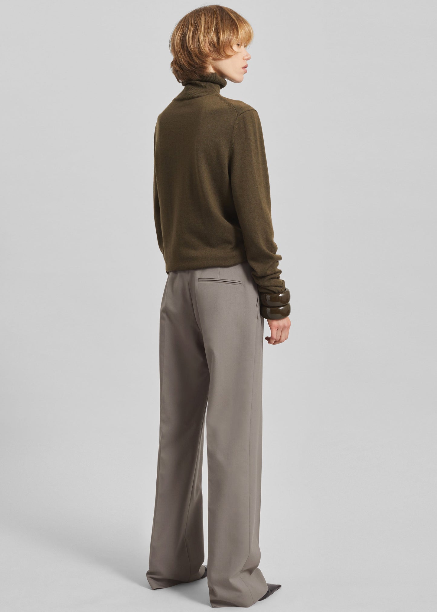 Lenora Straight Trousers - Taupe