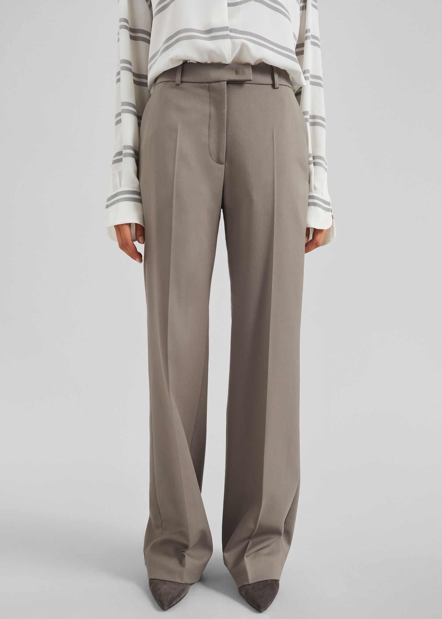 Lenora Straight Trousers - Taupe