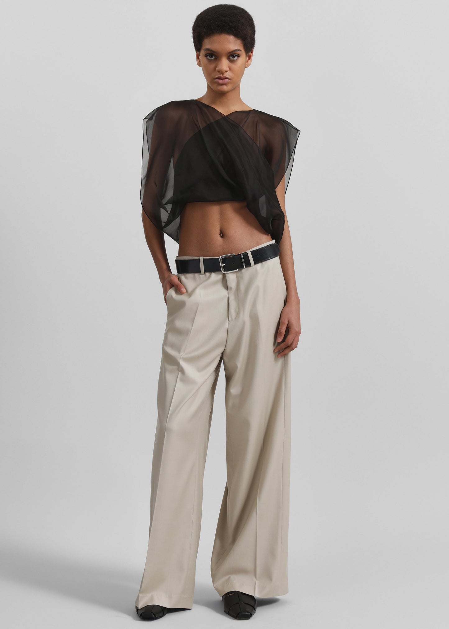 Linate Wide Trousers - Beige