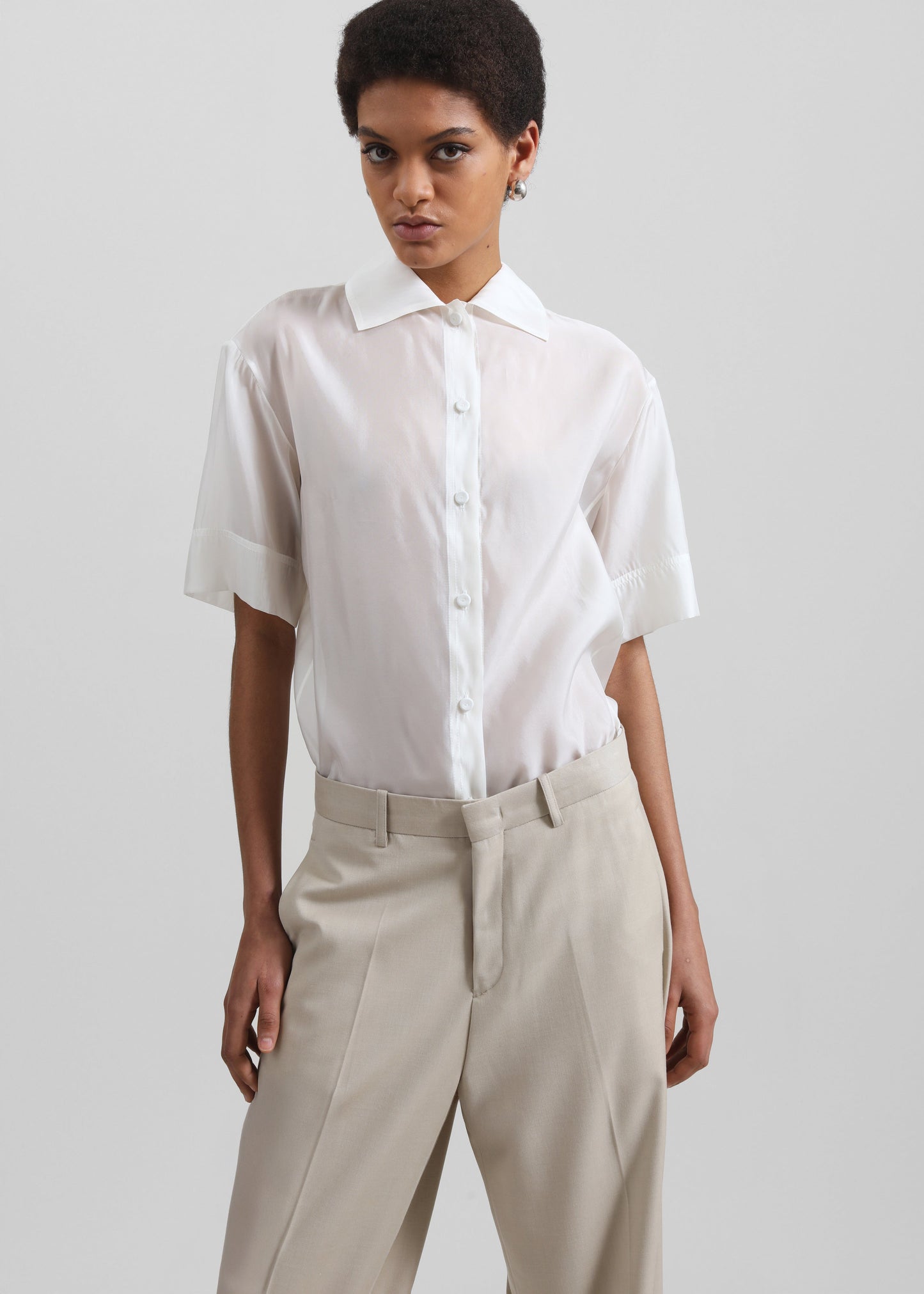 Linate Wide Trousers - Beige