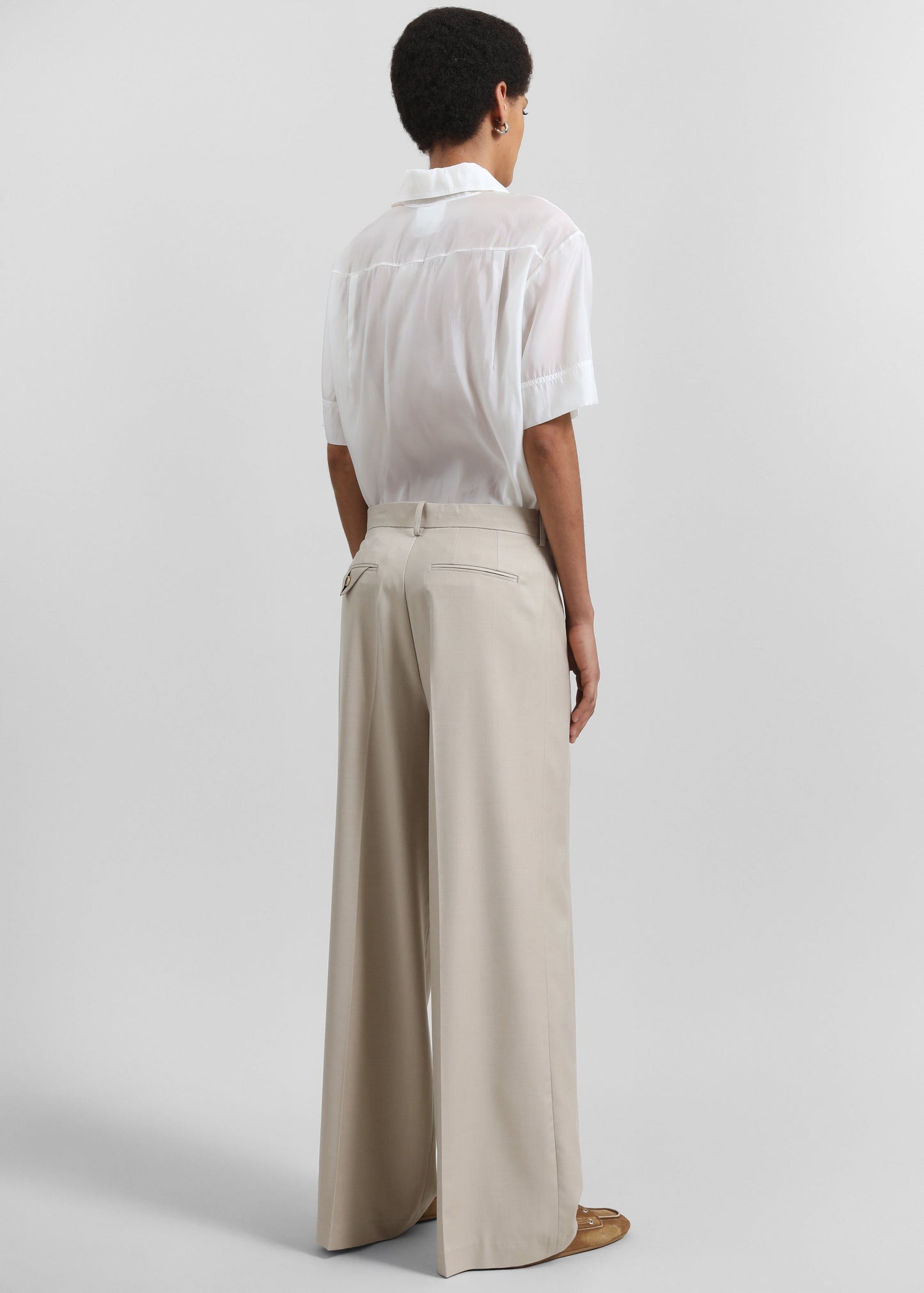 Linate Wide Trousers - Beige