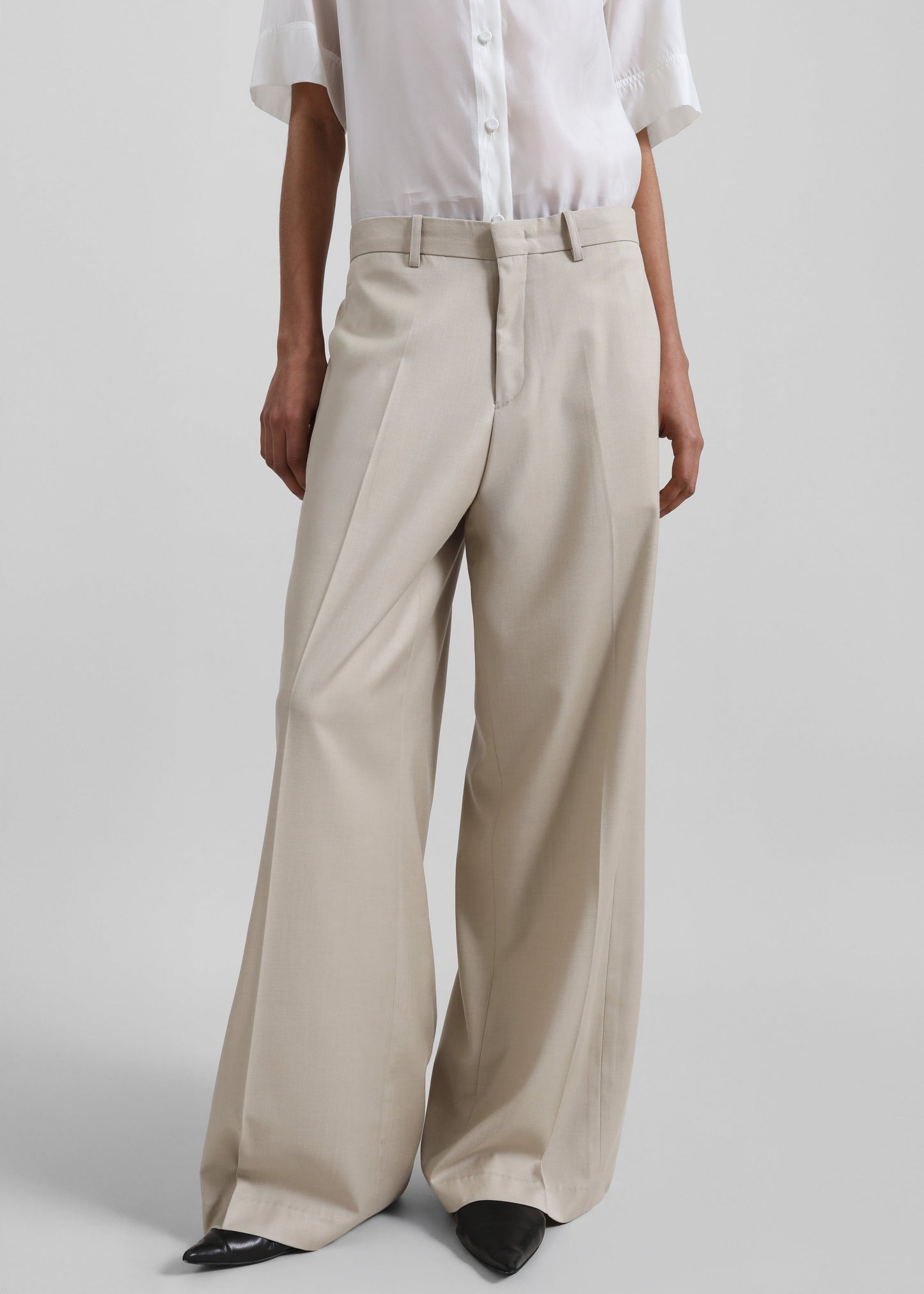 Linate Wide Trousers - Beige