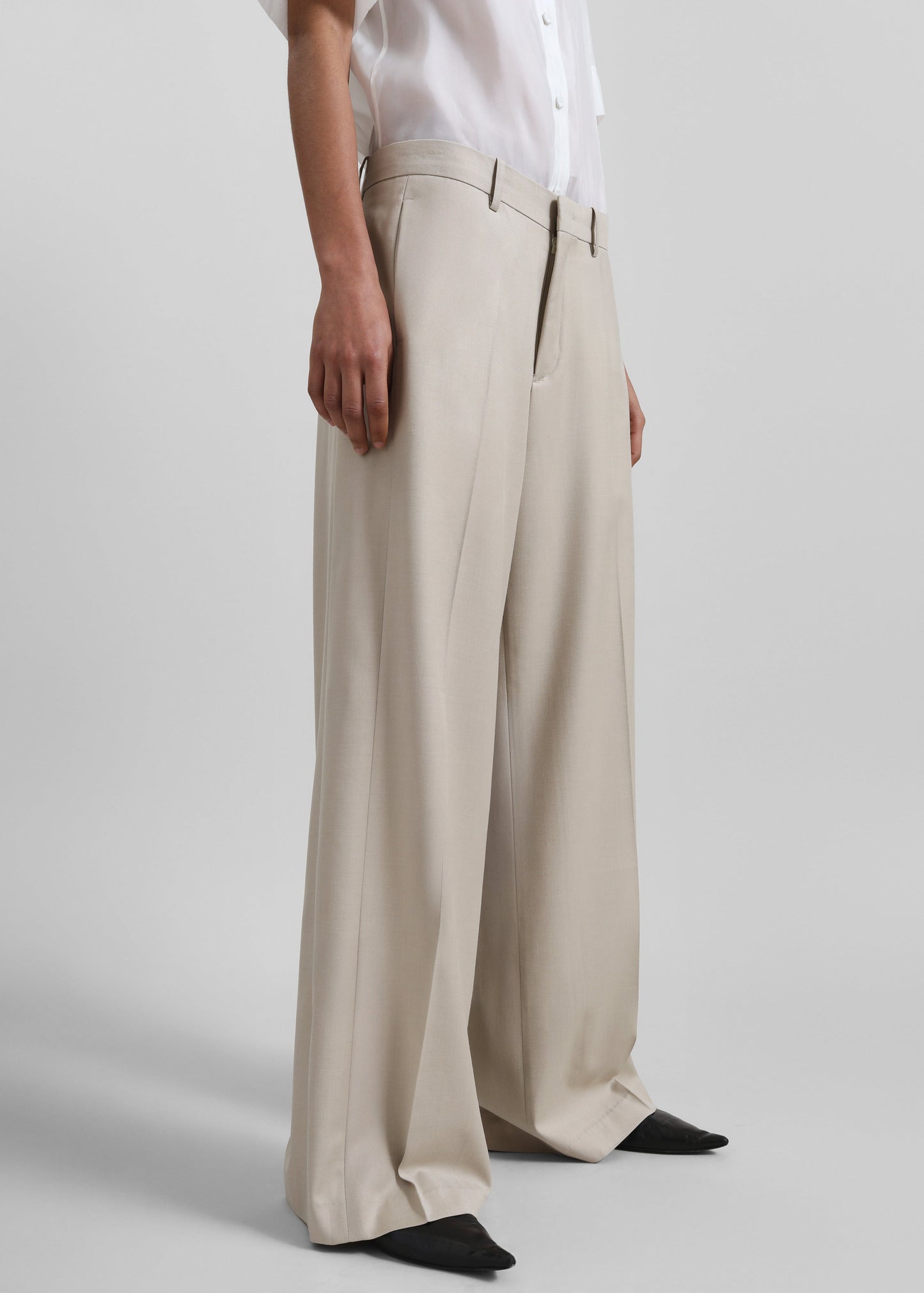 Linate Wide Trousers - Beige