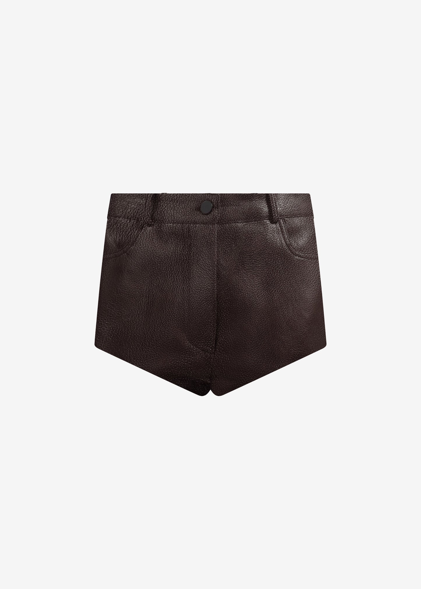 Loen Leather Hot Pants - Vintage Brown