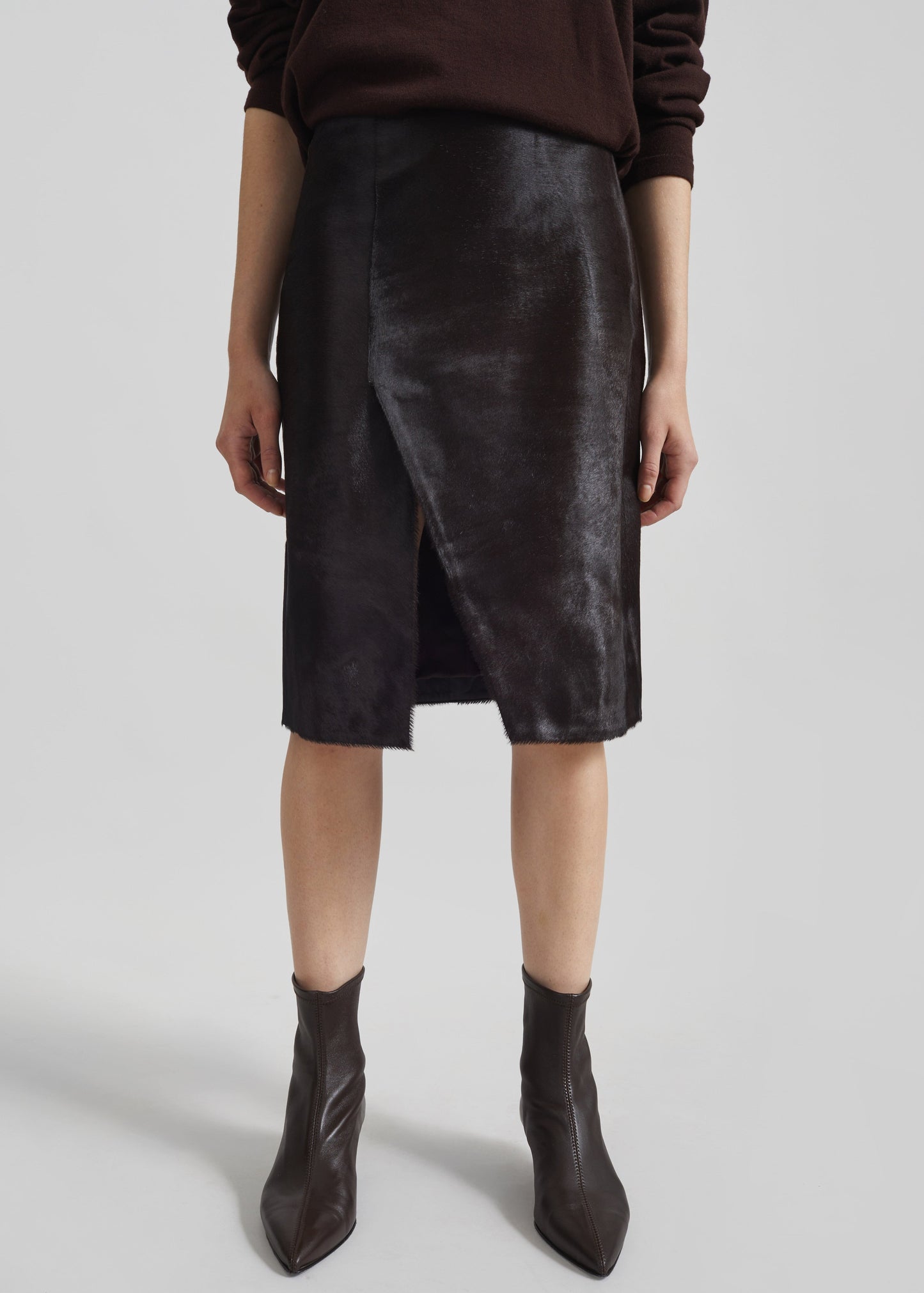 Loulou De Saison Myra Asymmetric Skirt - Coffee