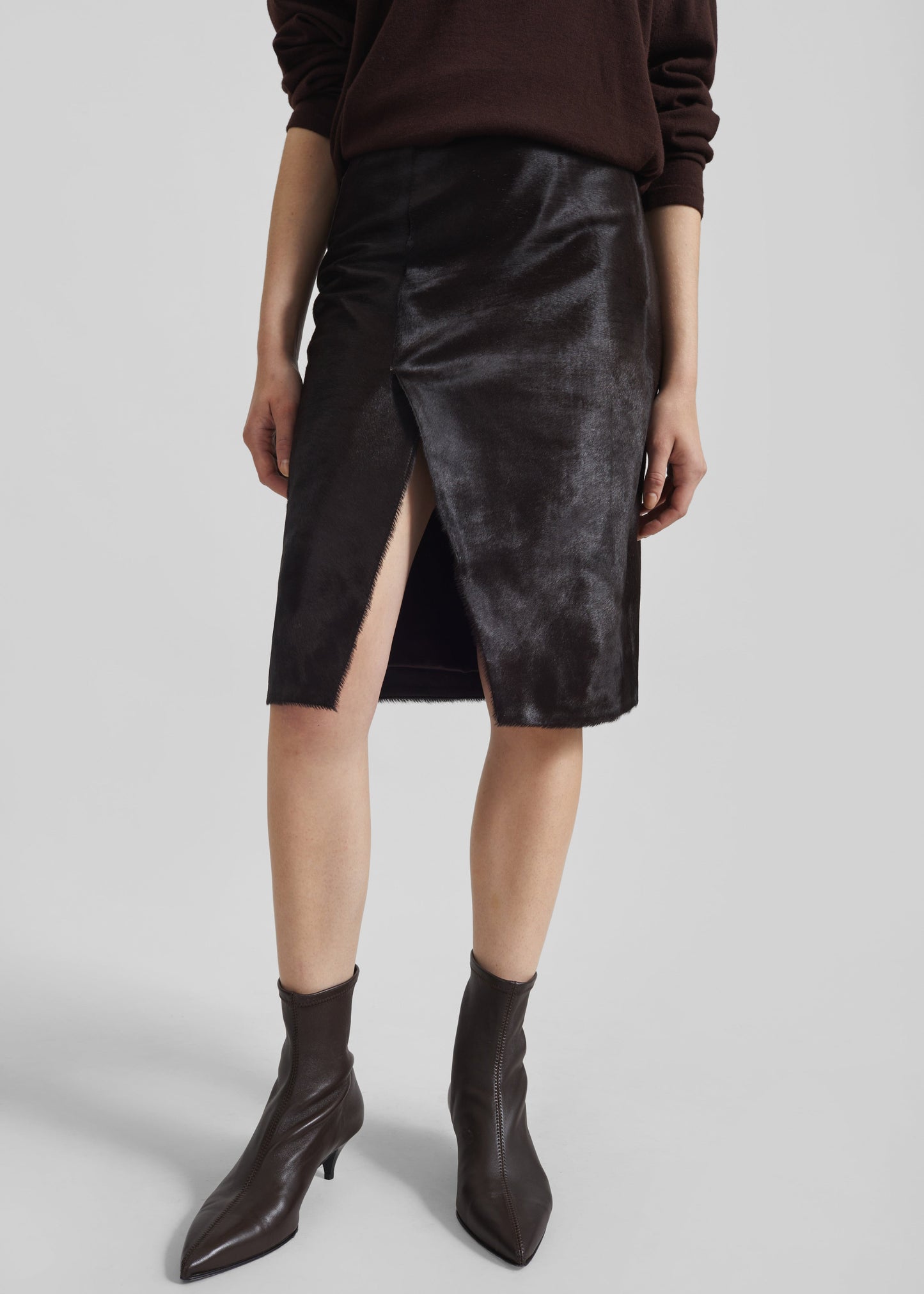 Loulou De Saison Myra Asymmetric Skirt - Coffee