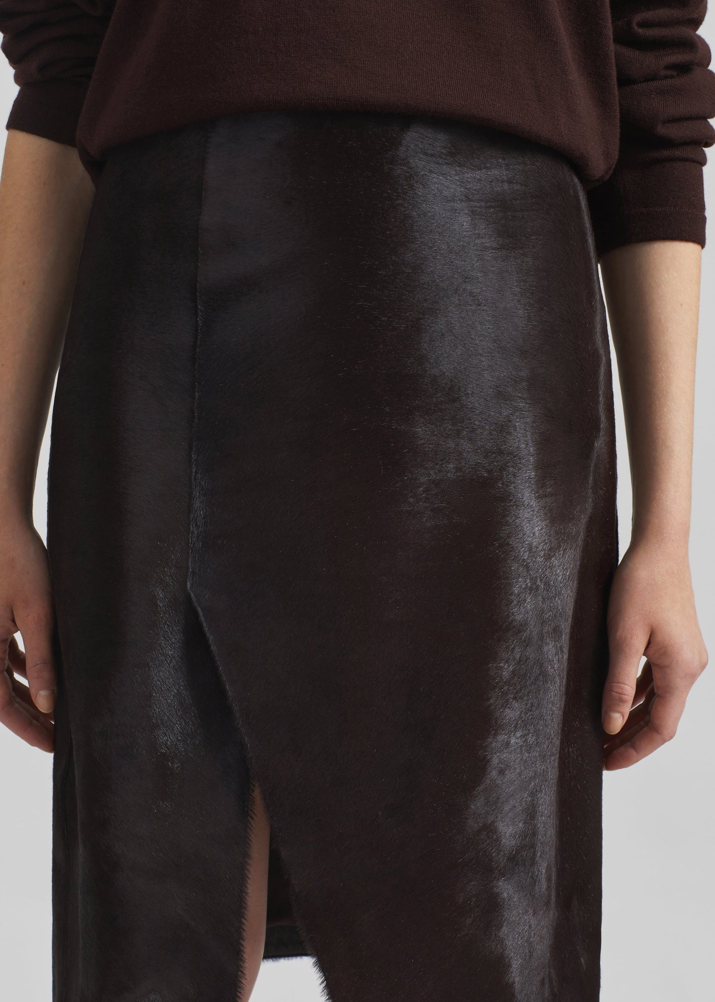 Loulou De Saison Myra Asymmetric Skirt - Coffee