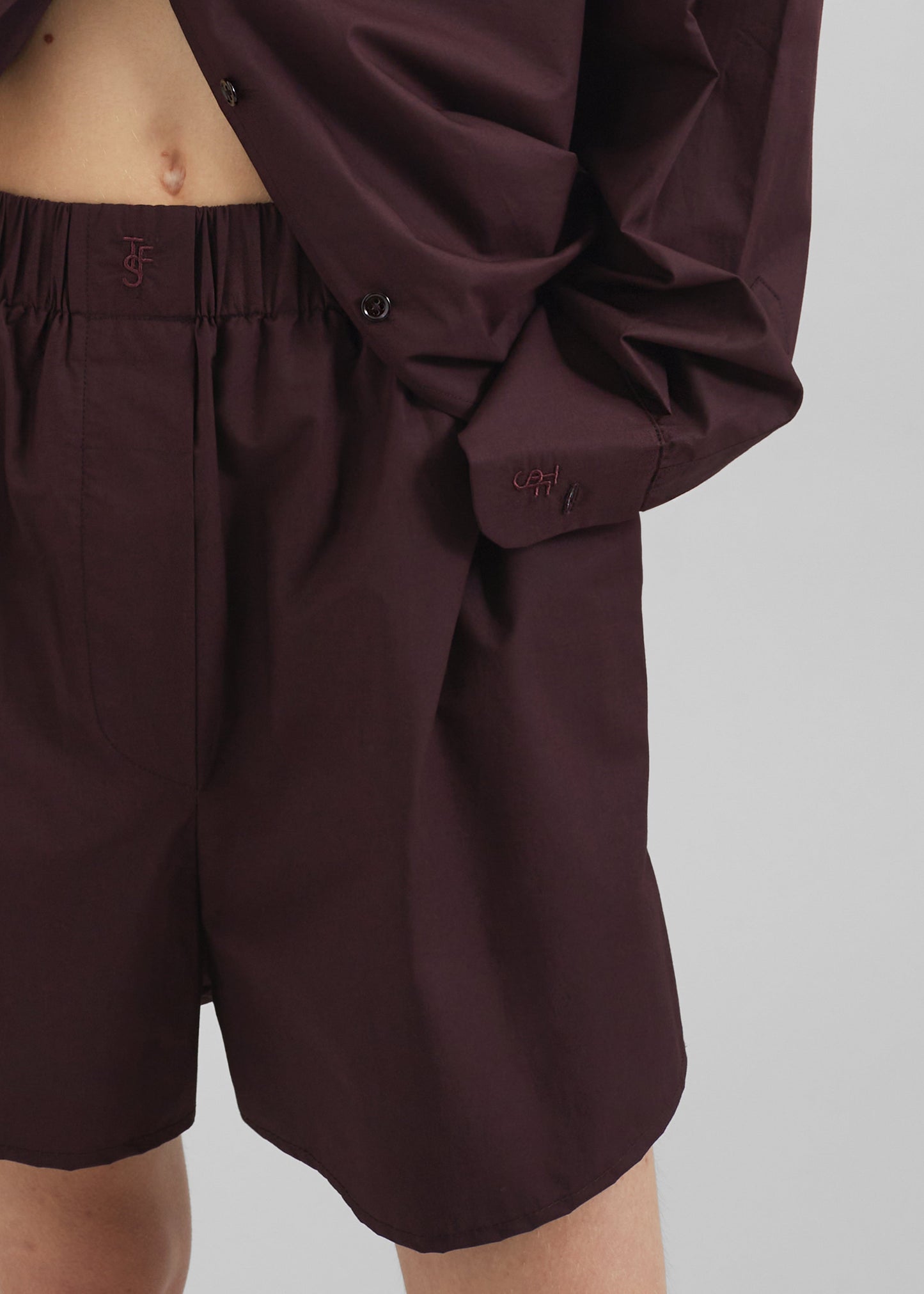 Lui Organic Cotton Boxer Shorts - Dark Plum