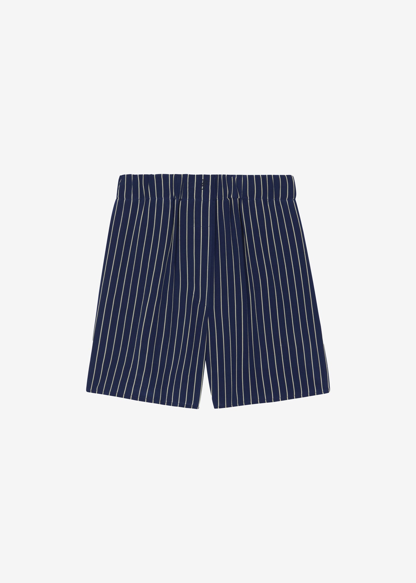 Lui Striped Boxer Shorts - Navy/Beige Pinstripe