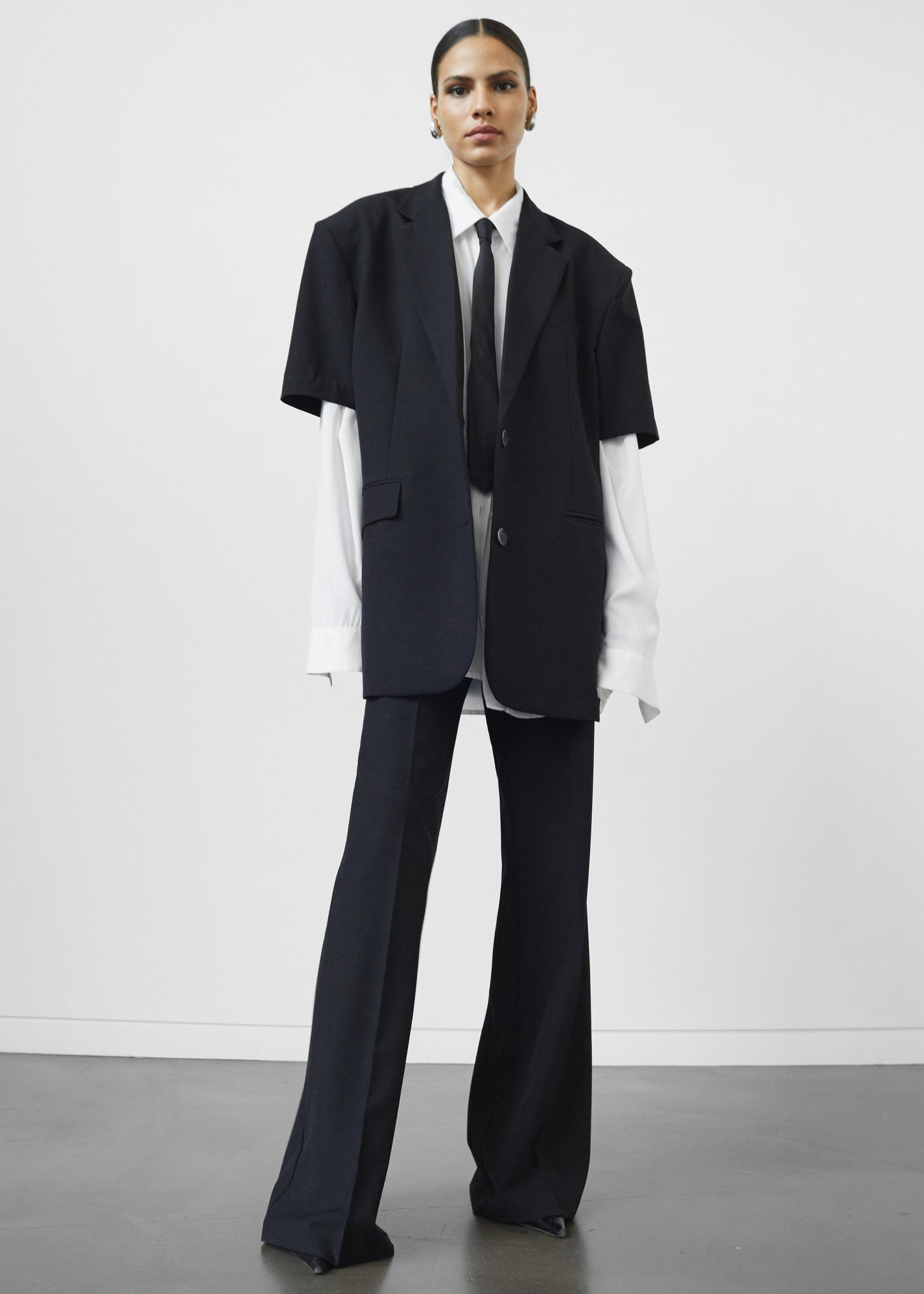 Maisie Bootcut Twill Pants - Black
