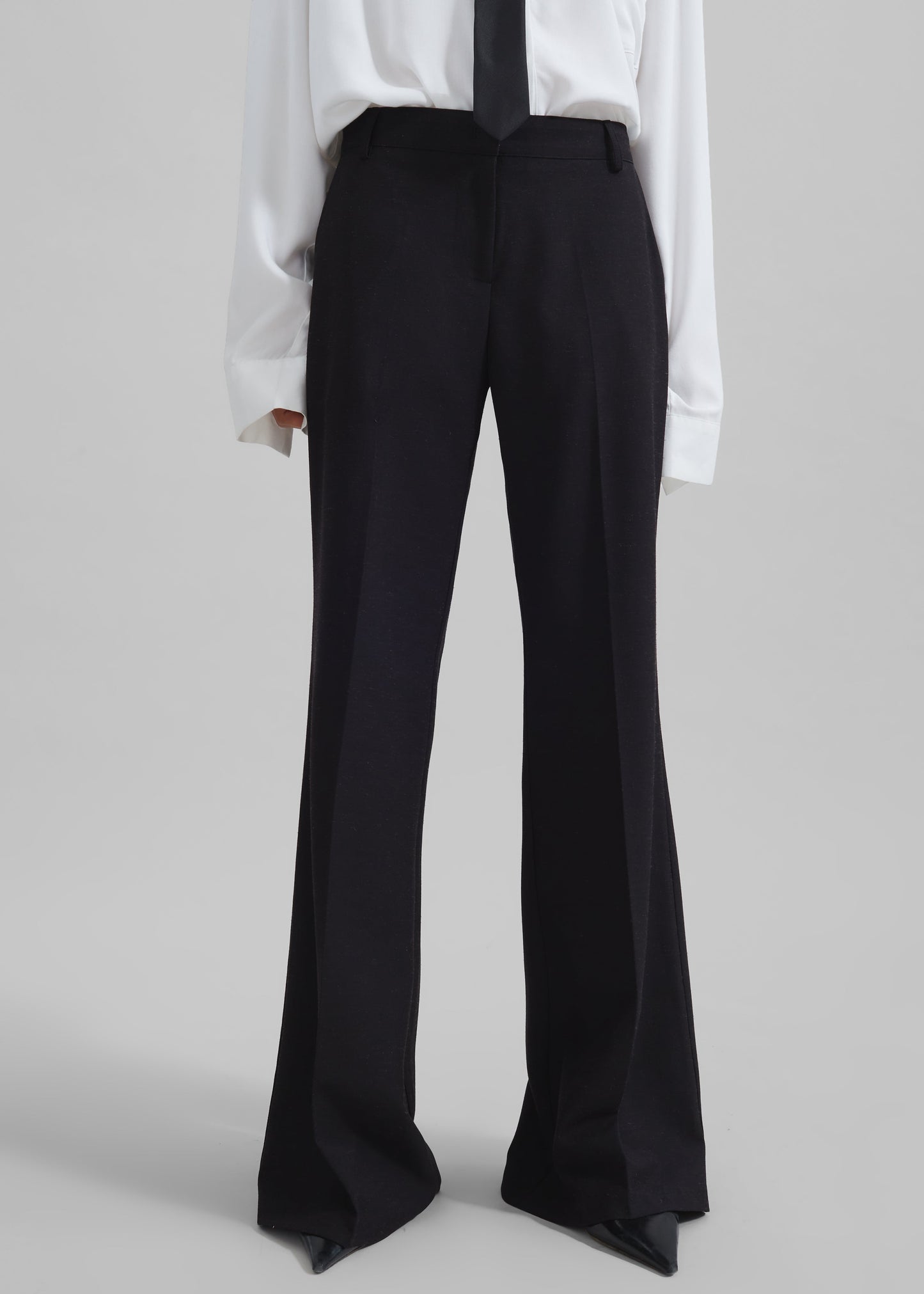 Maisie Bootcut Twill Pants - Black