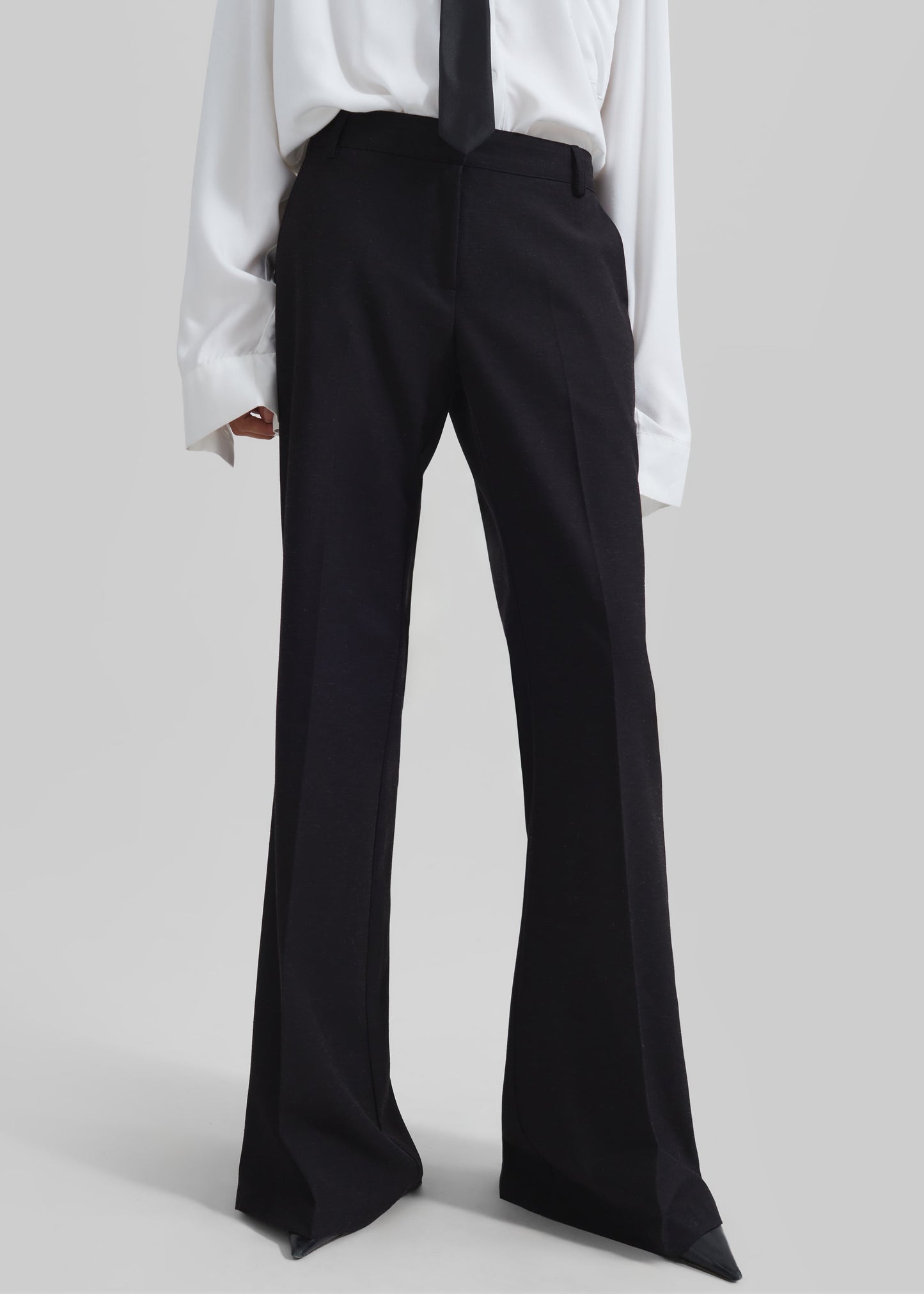 Maisie Bootcut Twill Pants - Black