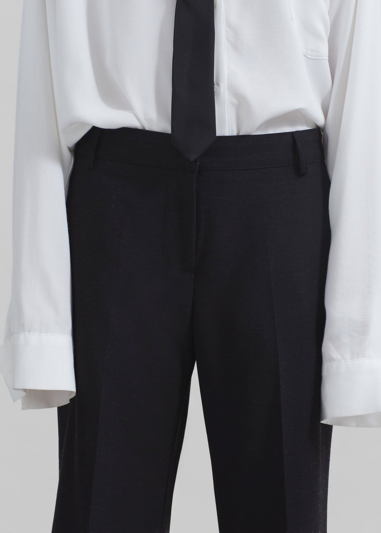 Maisie Bootcut Twill Pants - Black