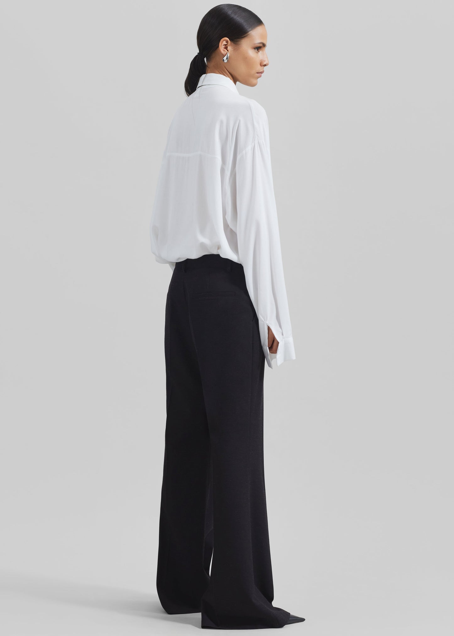 Maisie Bootcut Twill Pants - Black