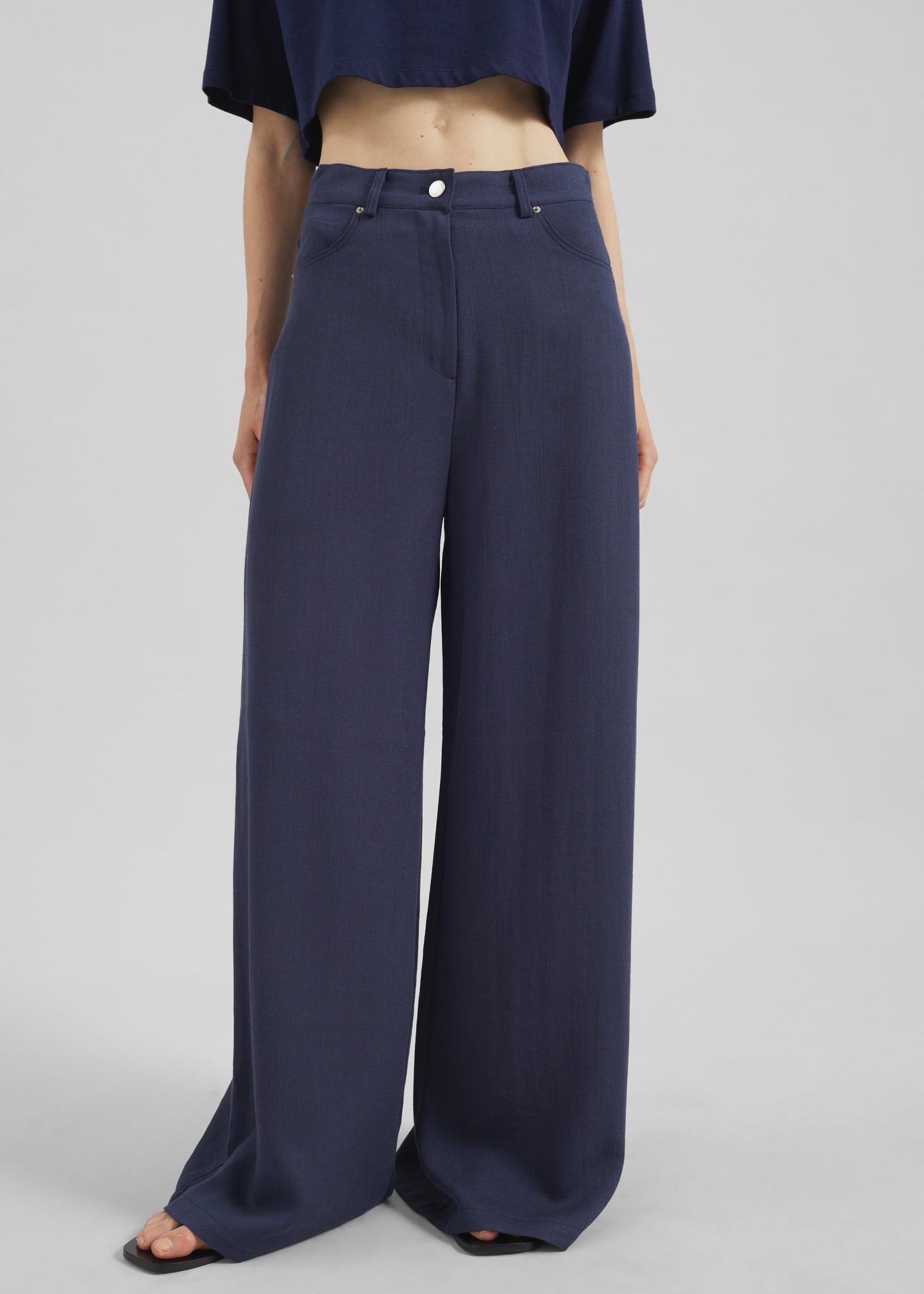 Mapello Wide Leg Pants - Navy