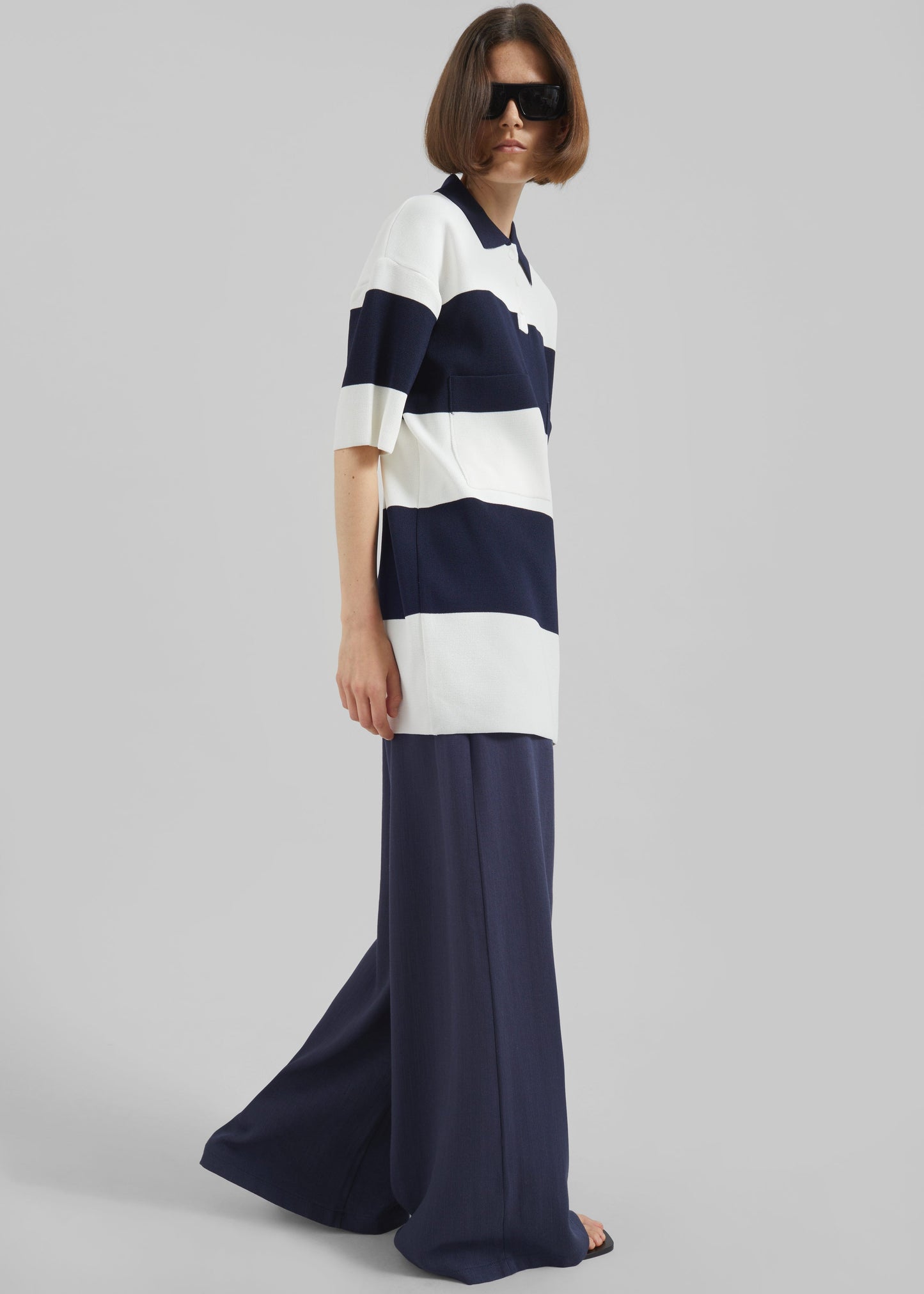 Mapello Wide Leg Pants - Navy