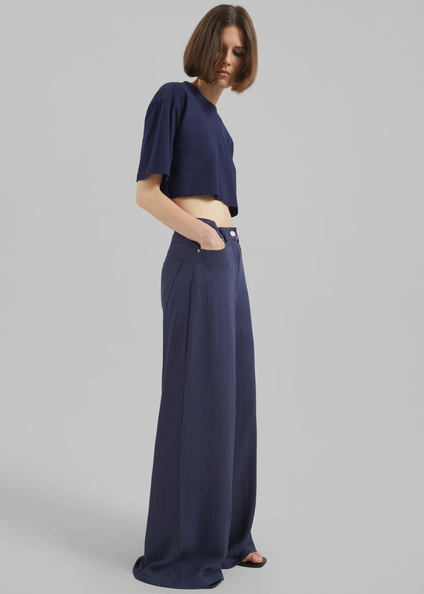 Mapello Wide Leg Pants - Navy
