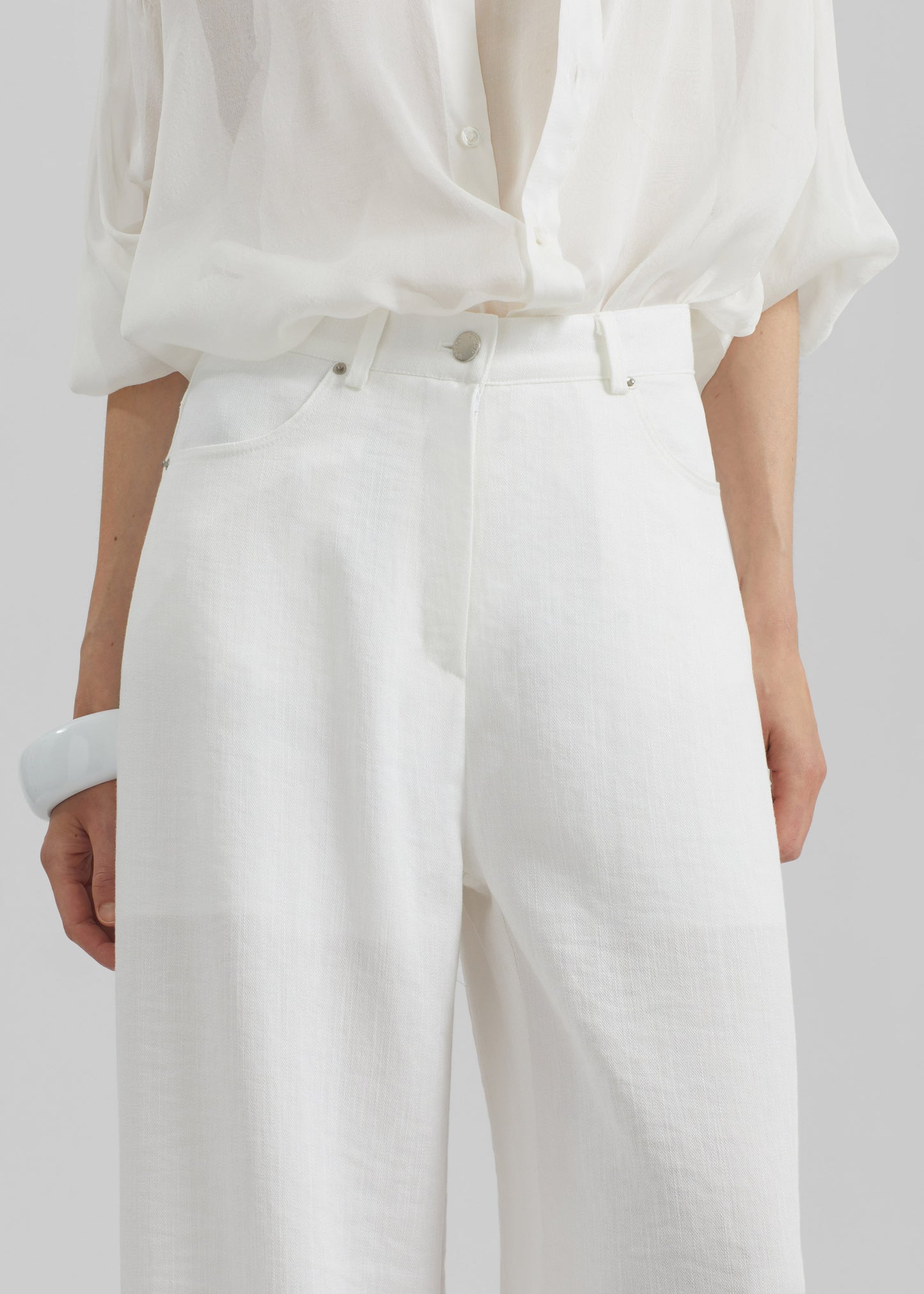 Mapello Wide Leg Pants - White