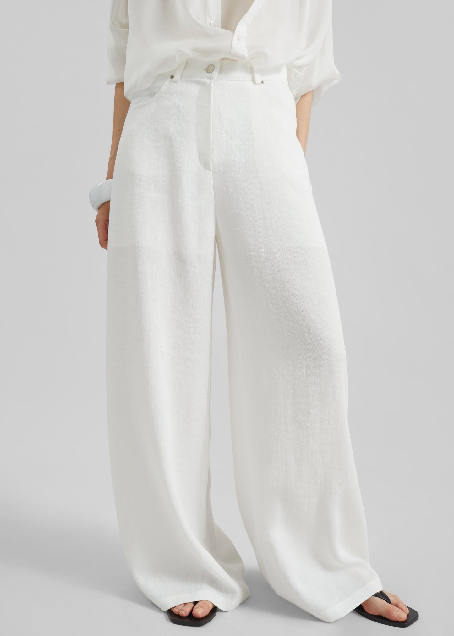 Mapello Wide Leg Pants - White