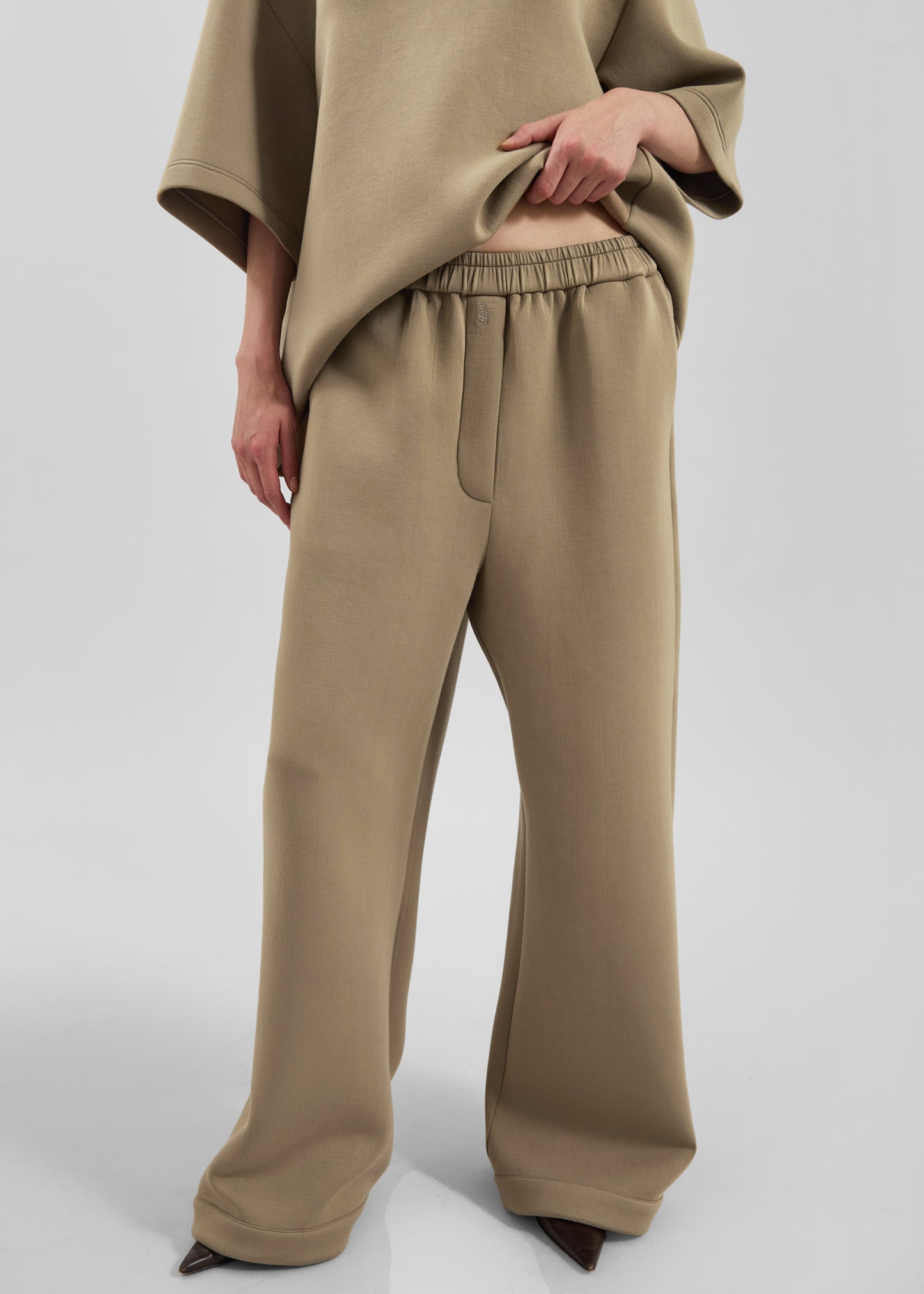 Mirca Neoprene Elastic Pants - Camel