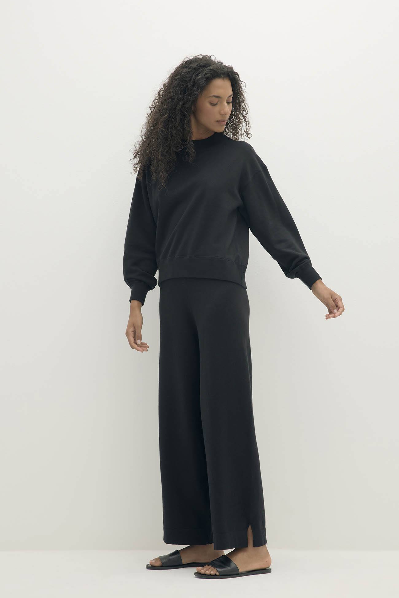 BIANKA COTTON CASHMERE CREWNECK PULLOVER