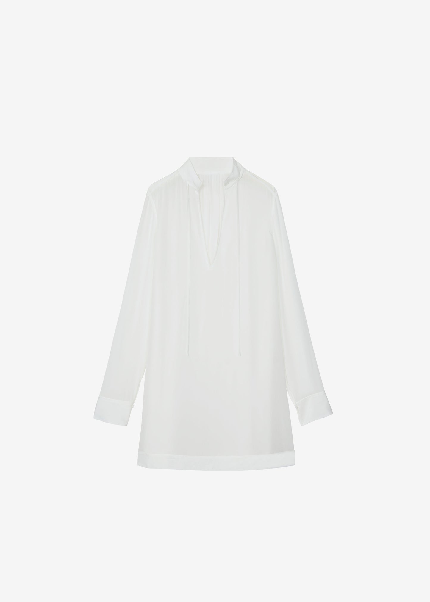 Nazare Fluid Shirt Dress - White