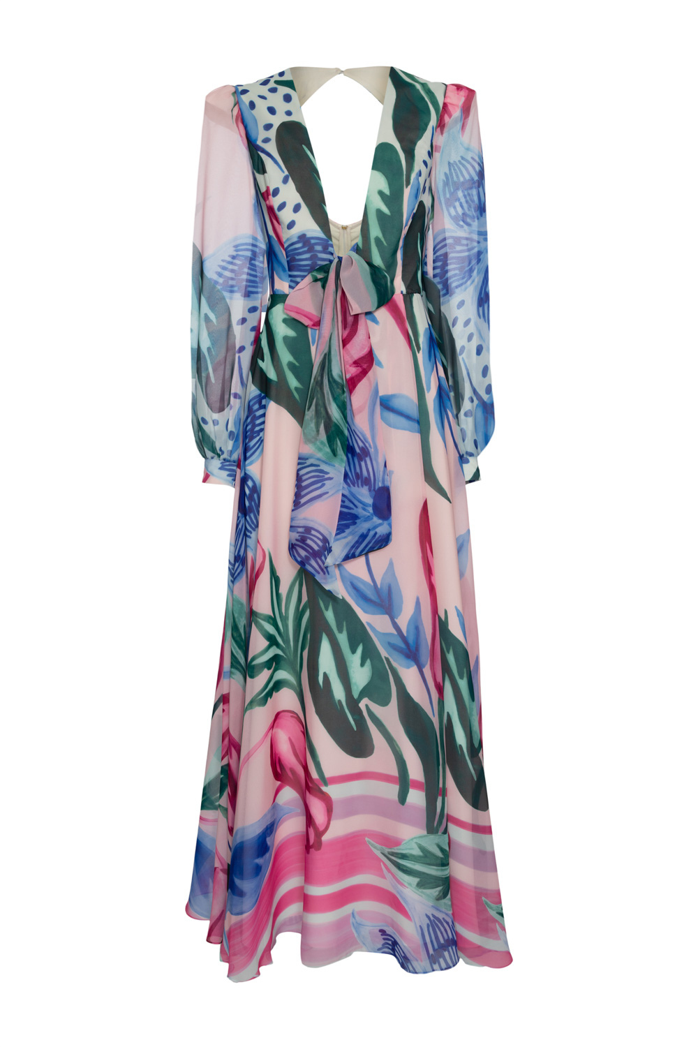 Nova Flora Deep V Maxi Dress