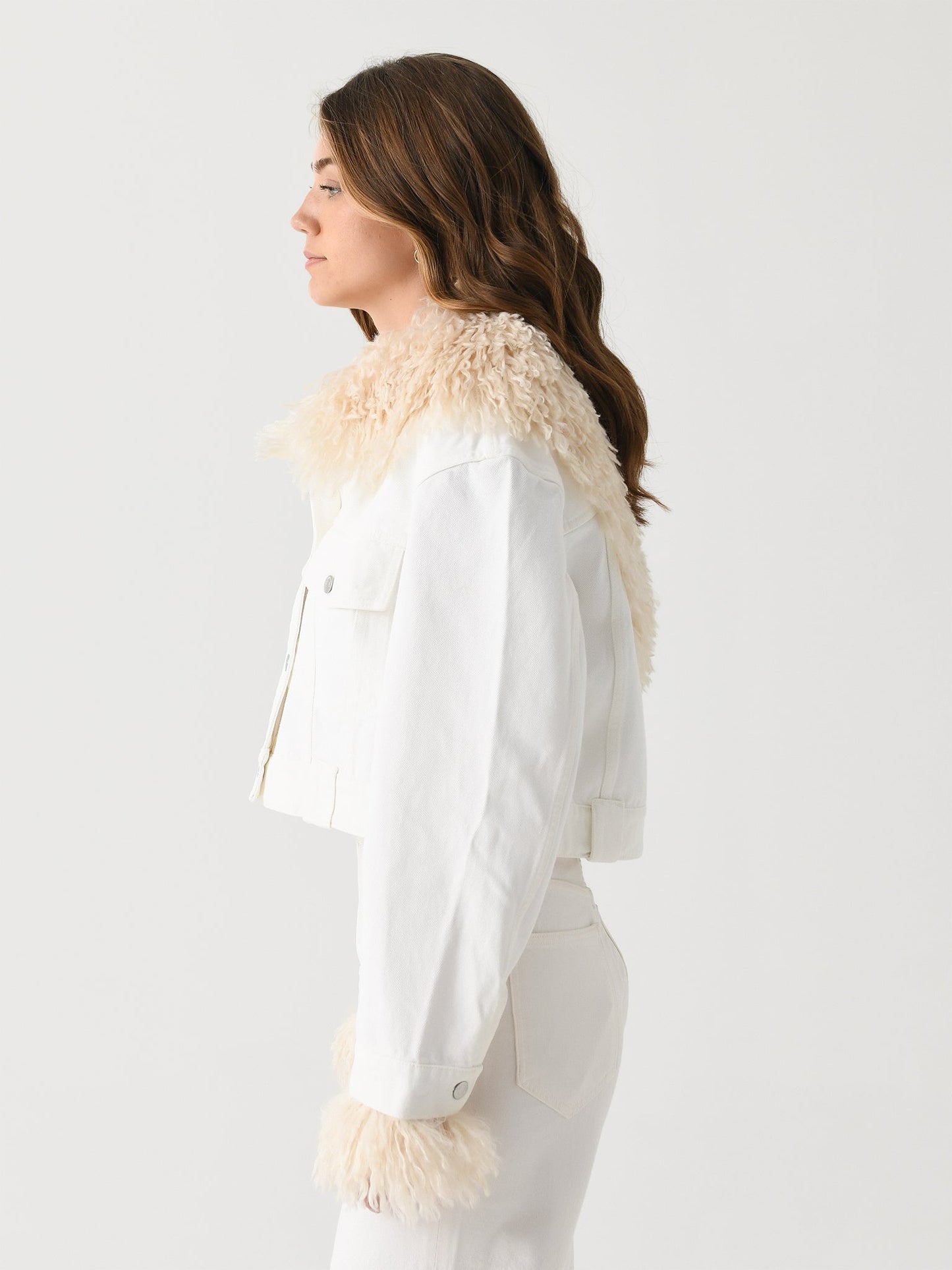 Nanushka Women's Sutton Cropped Denim Jacket