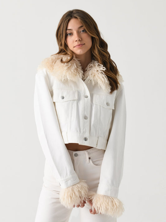 Nanushka Women's Sutton Cropped Denim Jacket
