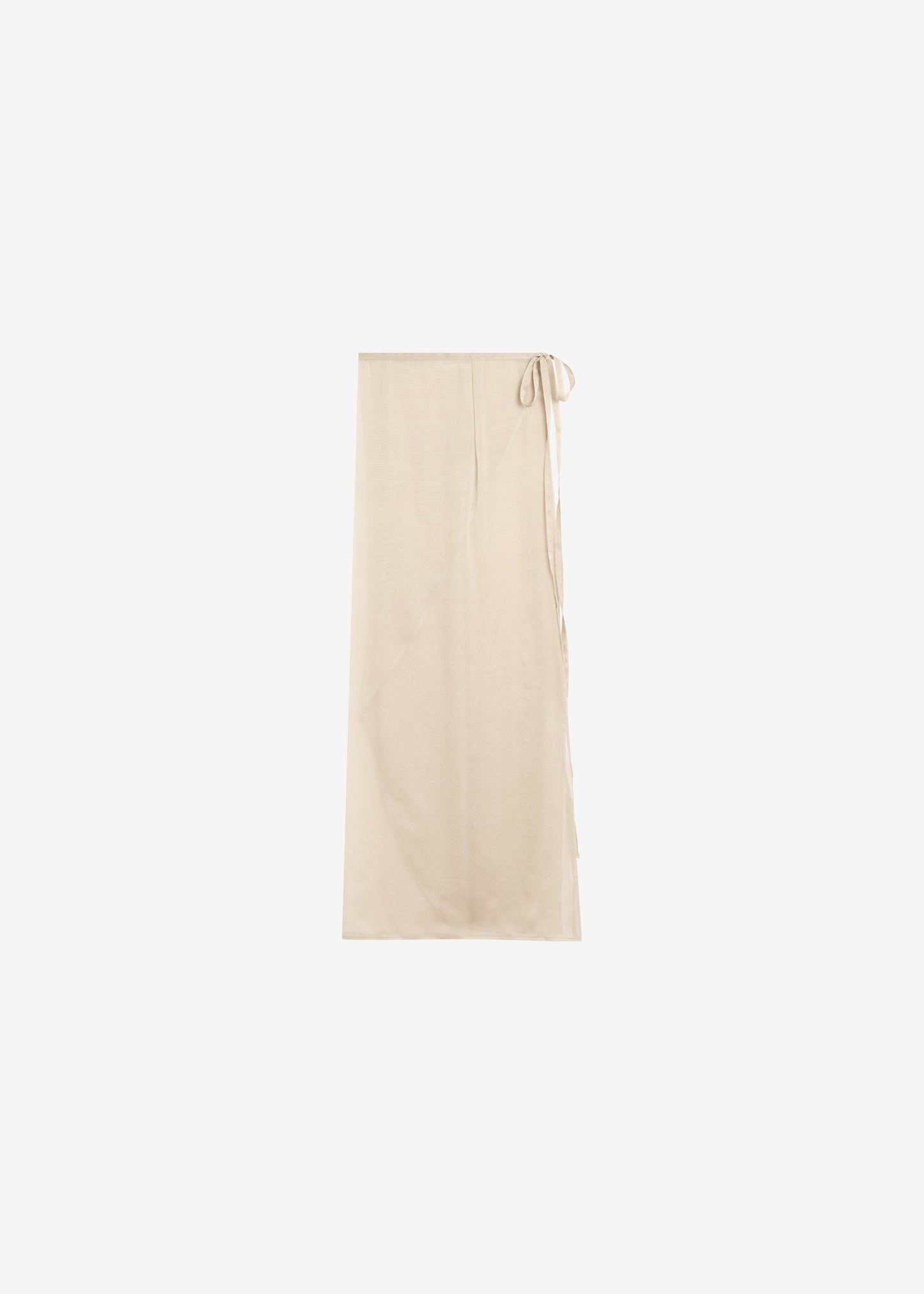 Oria Sheer Silk Chiffon Wrap Skirt - Beige
