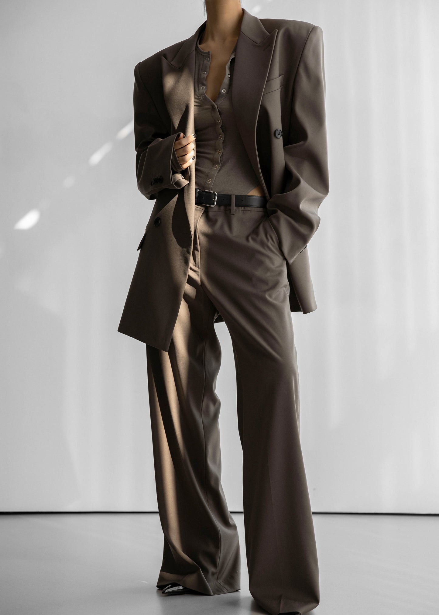 Pallen Wide Trousers - Brown
