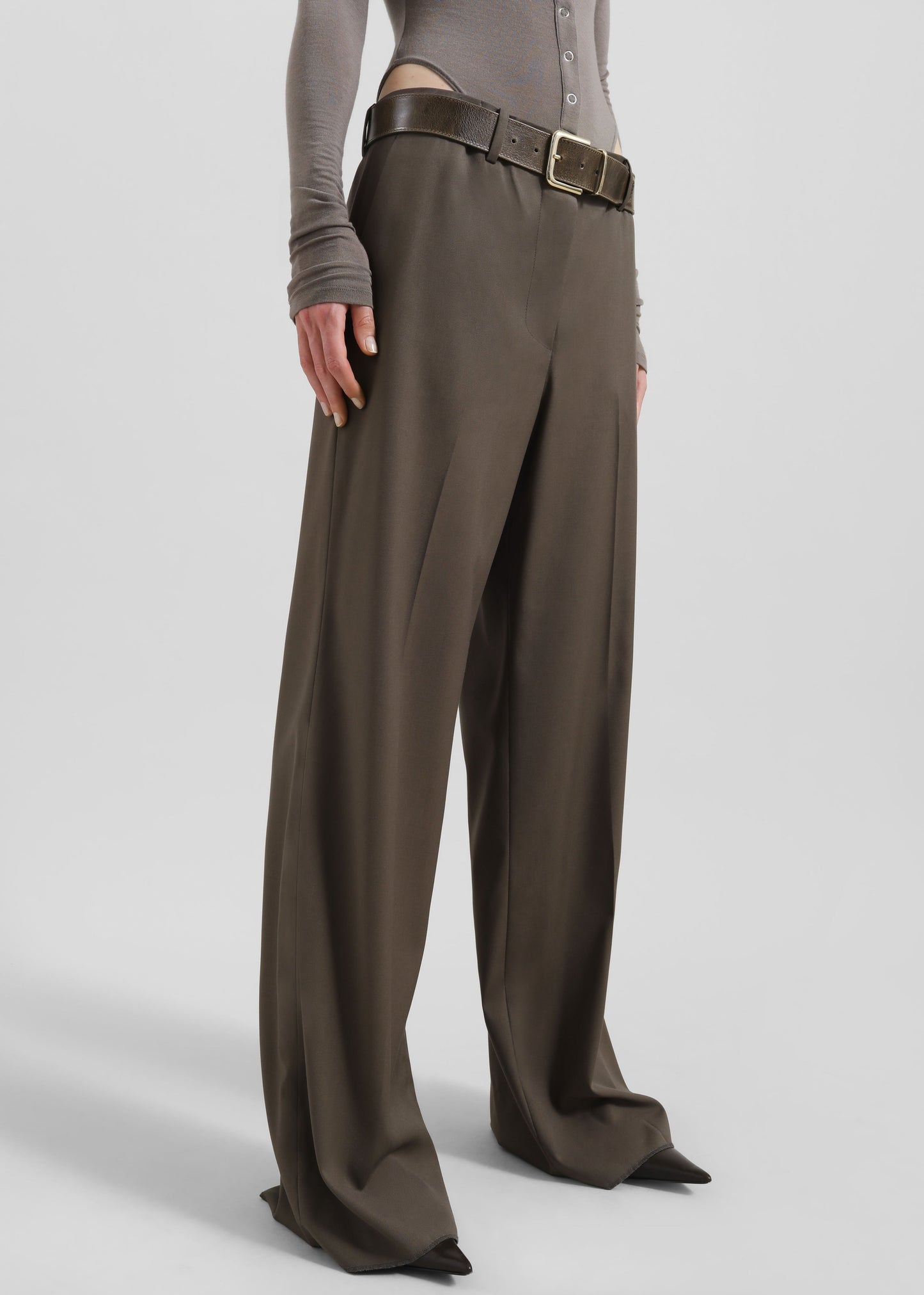 Pallen Wide Trousers - Brown