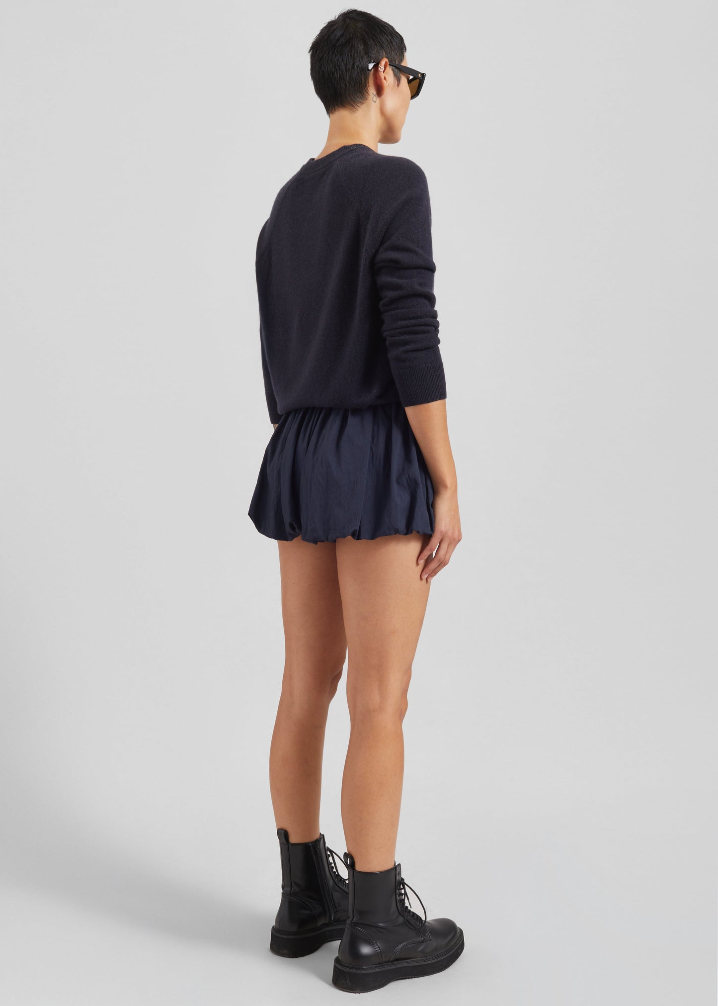 Penola Mini Balloon Shorts - Navy