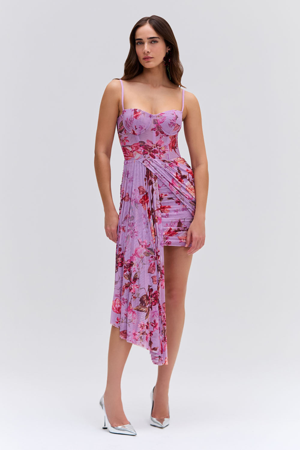Floral Haze Bustier Mini Dress