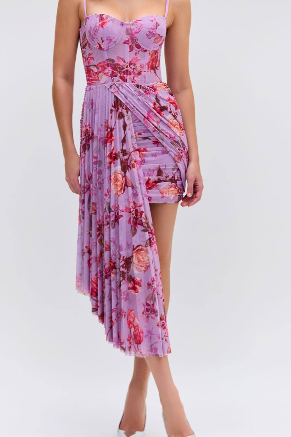 Floral Haze Bustier Mini Dress