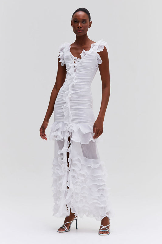 Stretch Tulle Maxi Dress (RUNWAY)