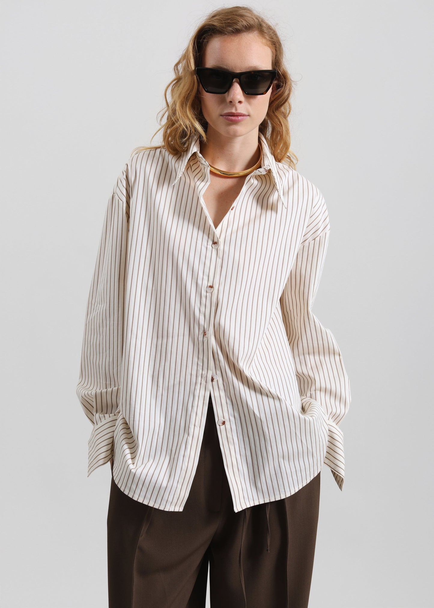 Ravell Pleated Trousers - Brown