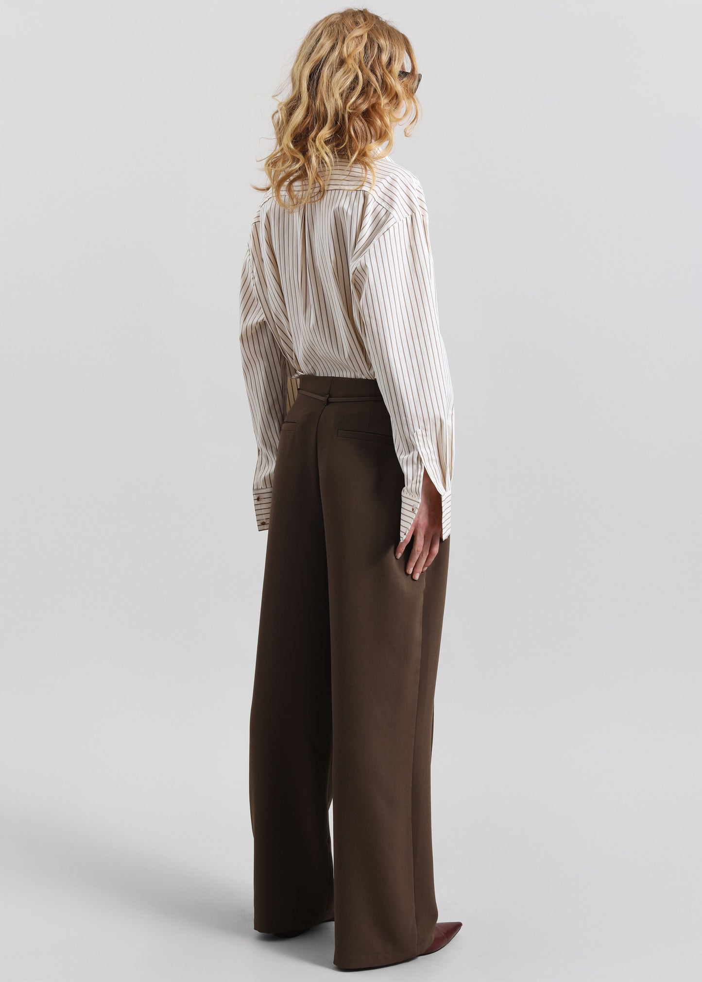 Ravell Pleated Trousers - Brown