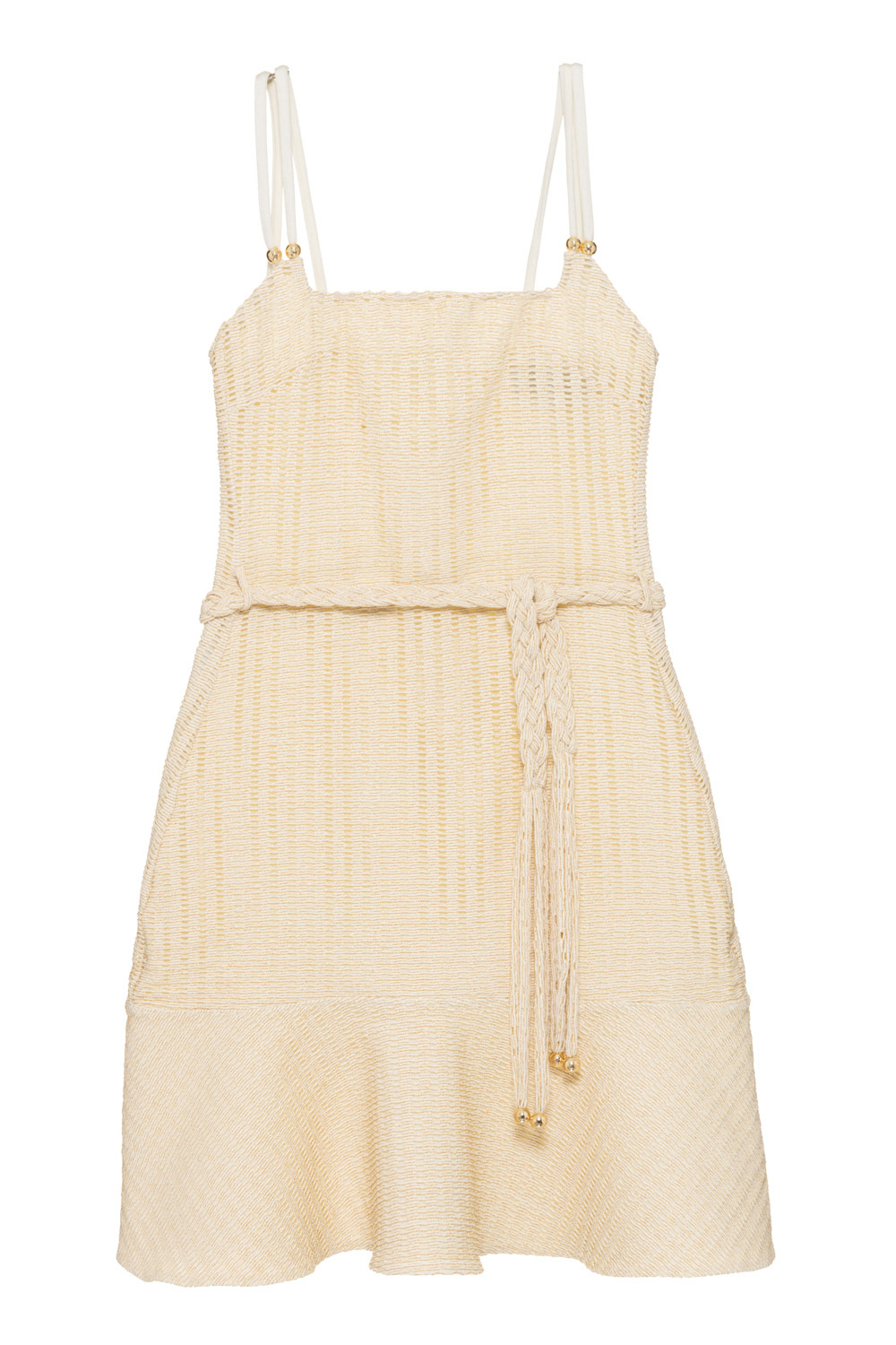 METALLIC KNIT MINI DRESS